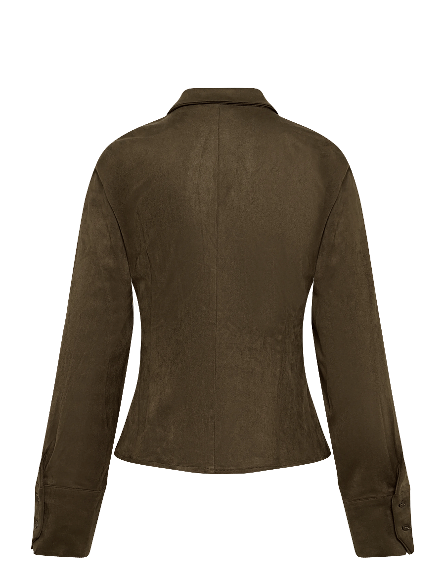 Minus - MSAlva Shirt - long-sleeved shirts - beech green - 1