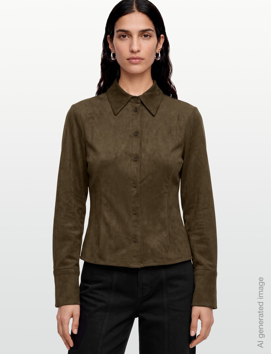 Minus - MSAlva Shirt - langärmlige hemden - beech green - 3