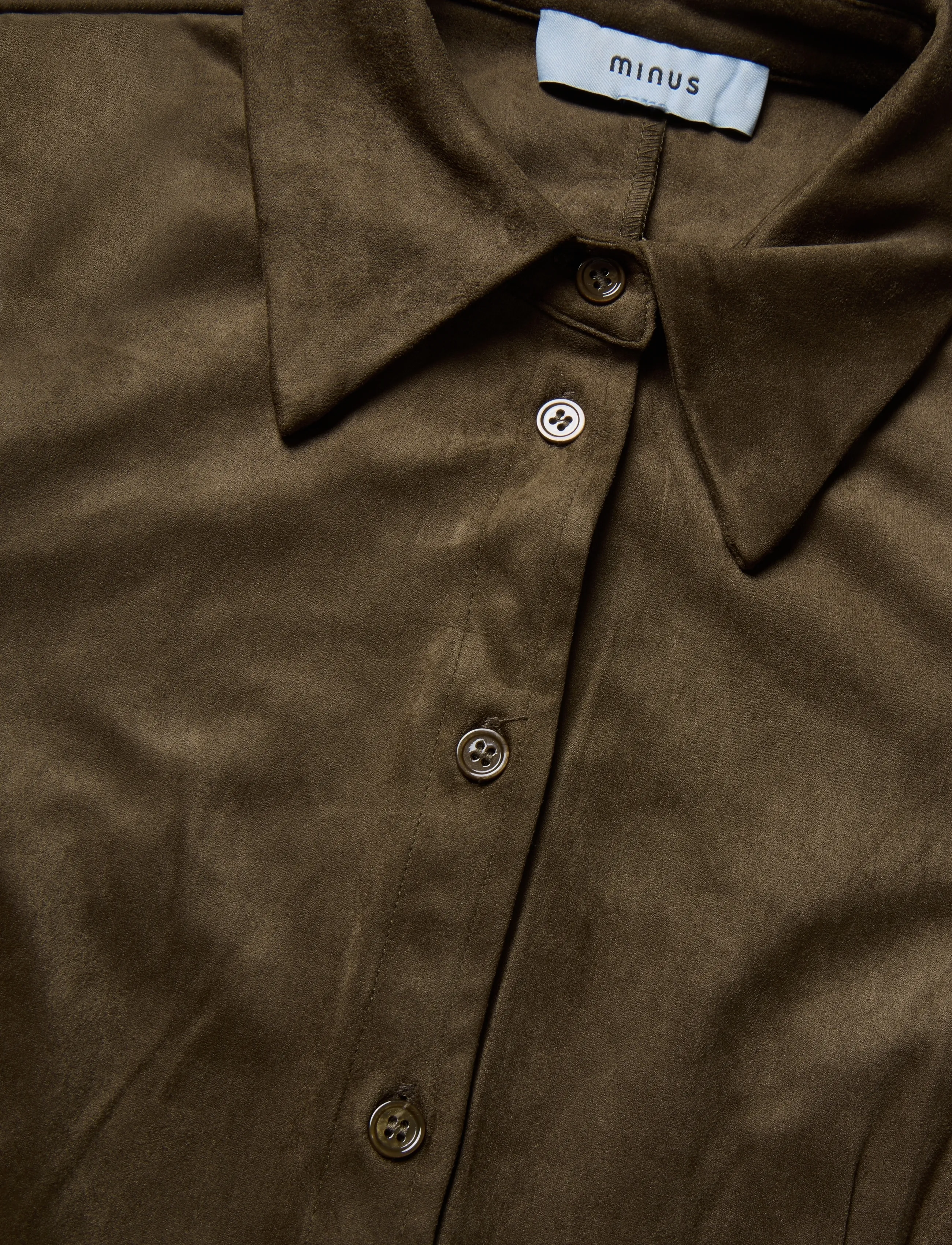 Minus - MSAlva Shirt - long-sleeved shirts - beech green - 2