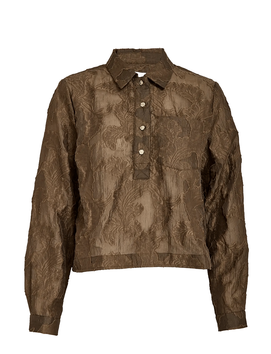 Minus - MSMilina Blouse - langärmelige blusen - beech green - 0
