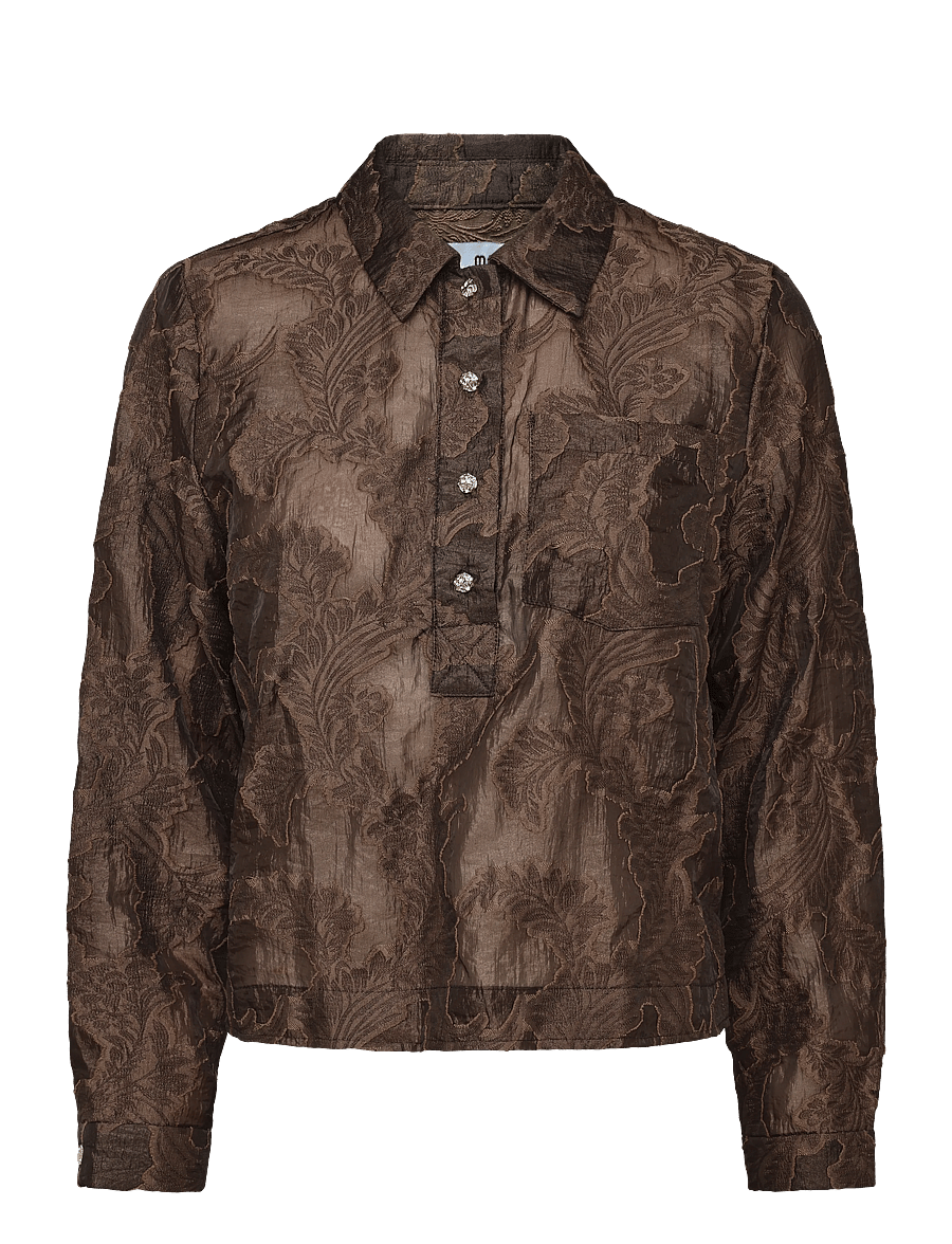Minus - MSMilina Blouse - long sleeved blouses - beech green - 1