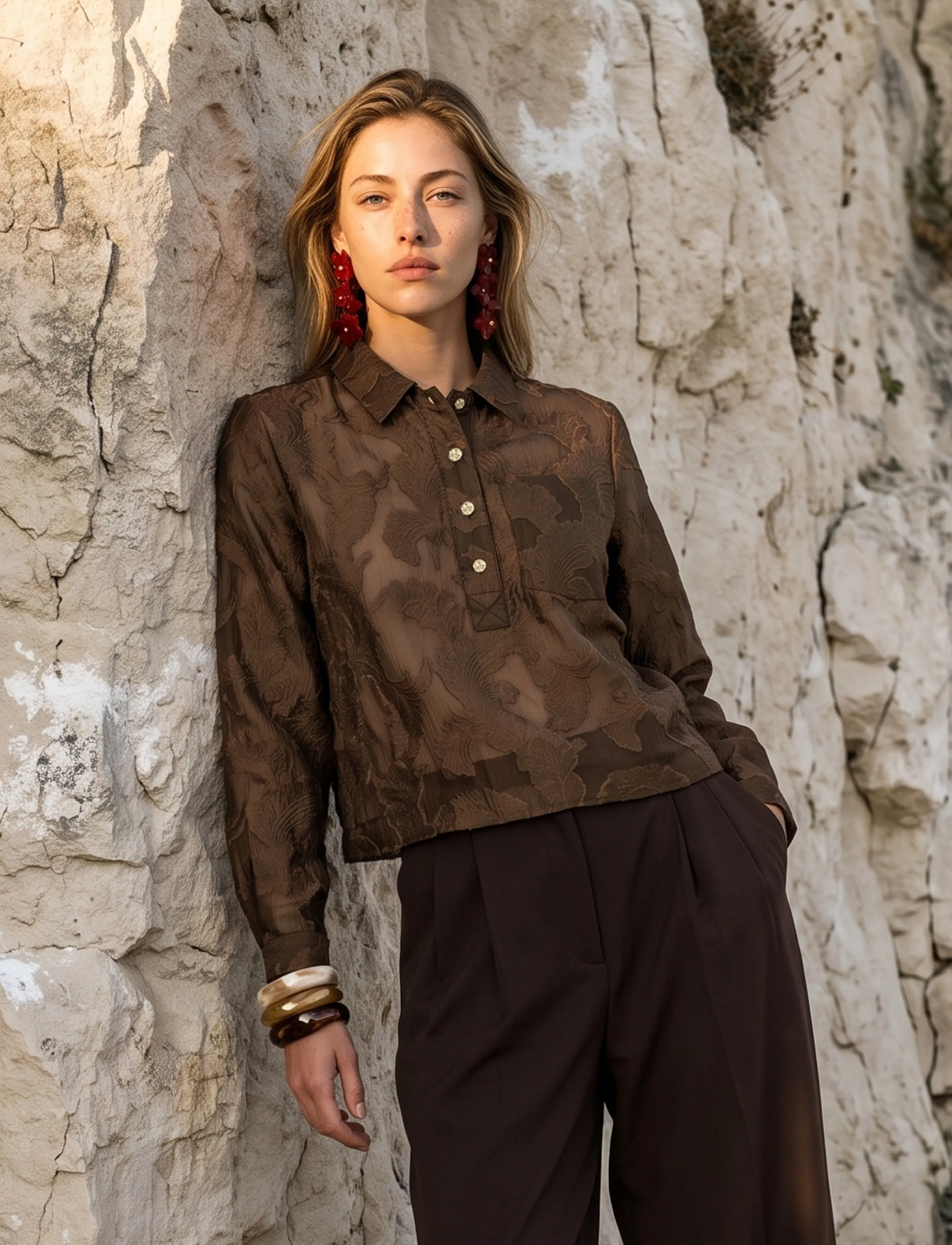 Minus MSMilina Blouse - T-shirts & Toppe - BEECH GREEN / khaki/green