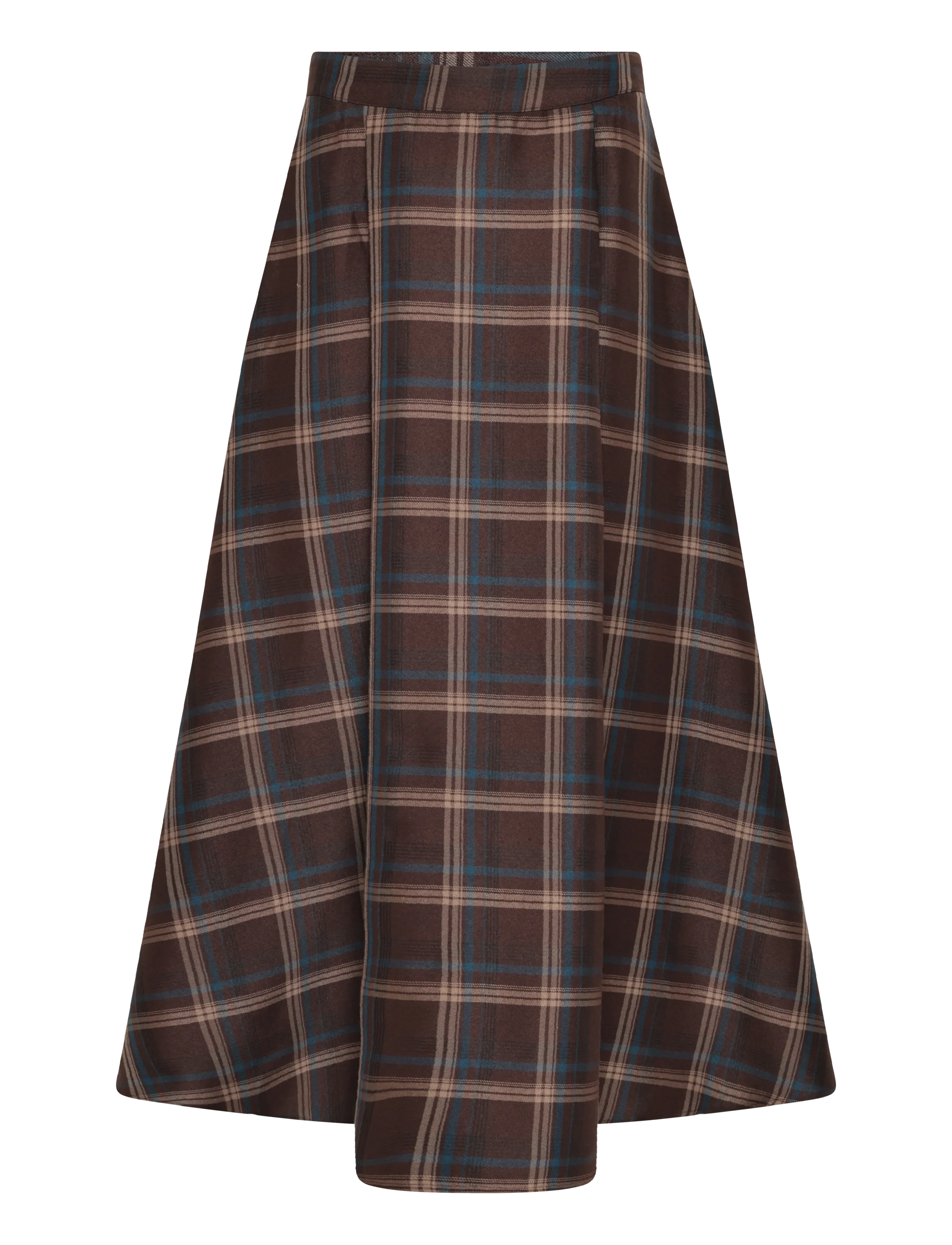 Minus MSChristel Midi Skirt - Neuheiten - TIRAMISU CHECKED / brown