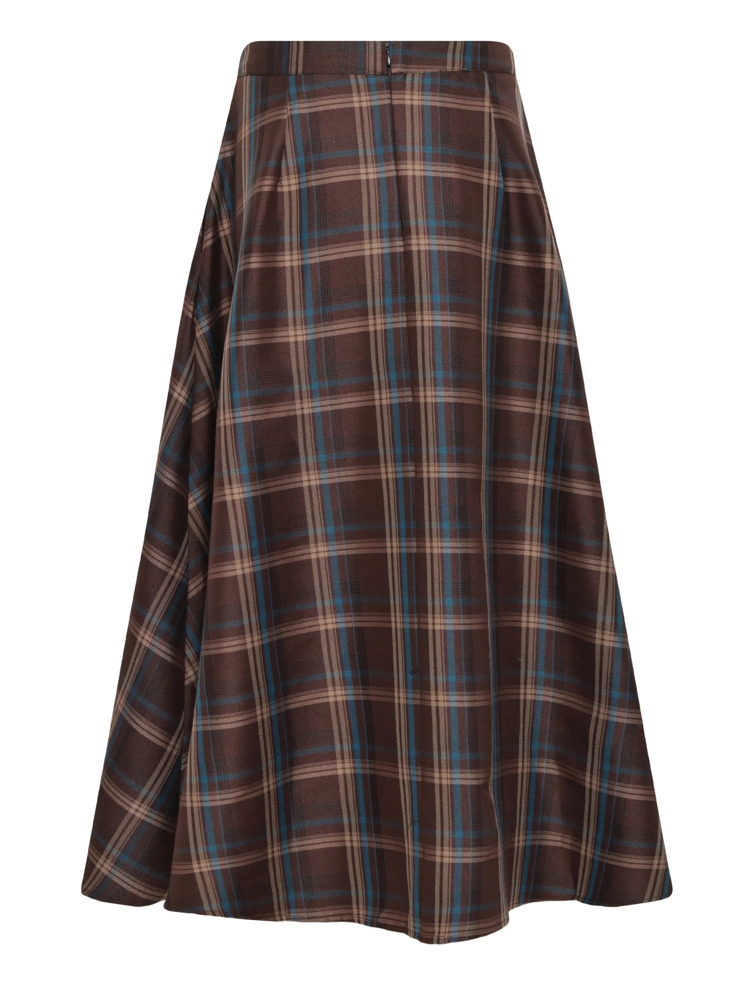 Minus - MSChristel Midi Skirt - midi skirts - tiramisu checked - 2
