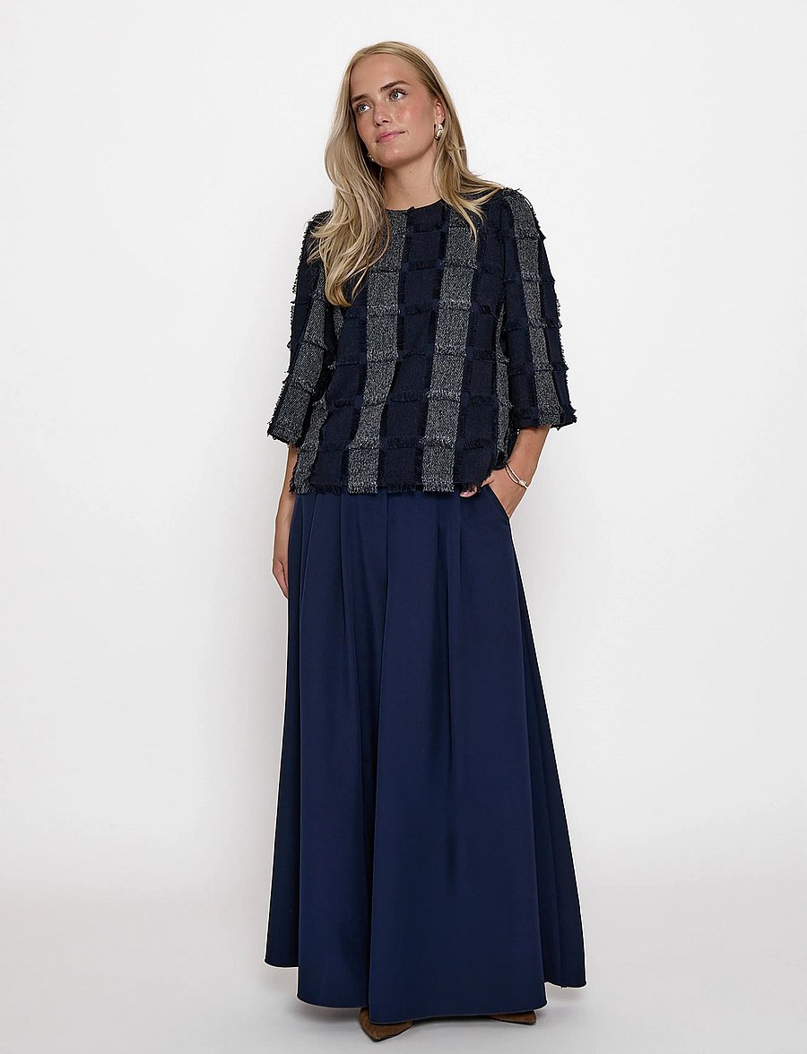 Minus - MSSummer Blouse - kortärmade blusar - sky captain - 4