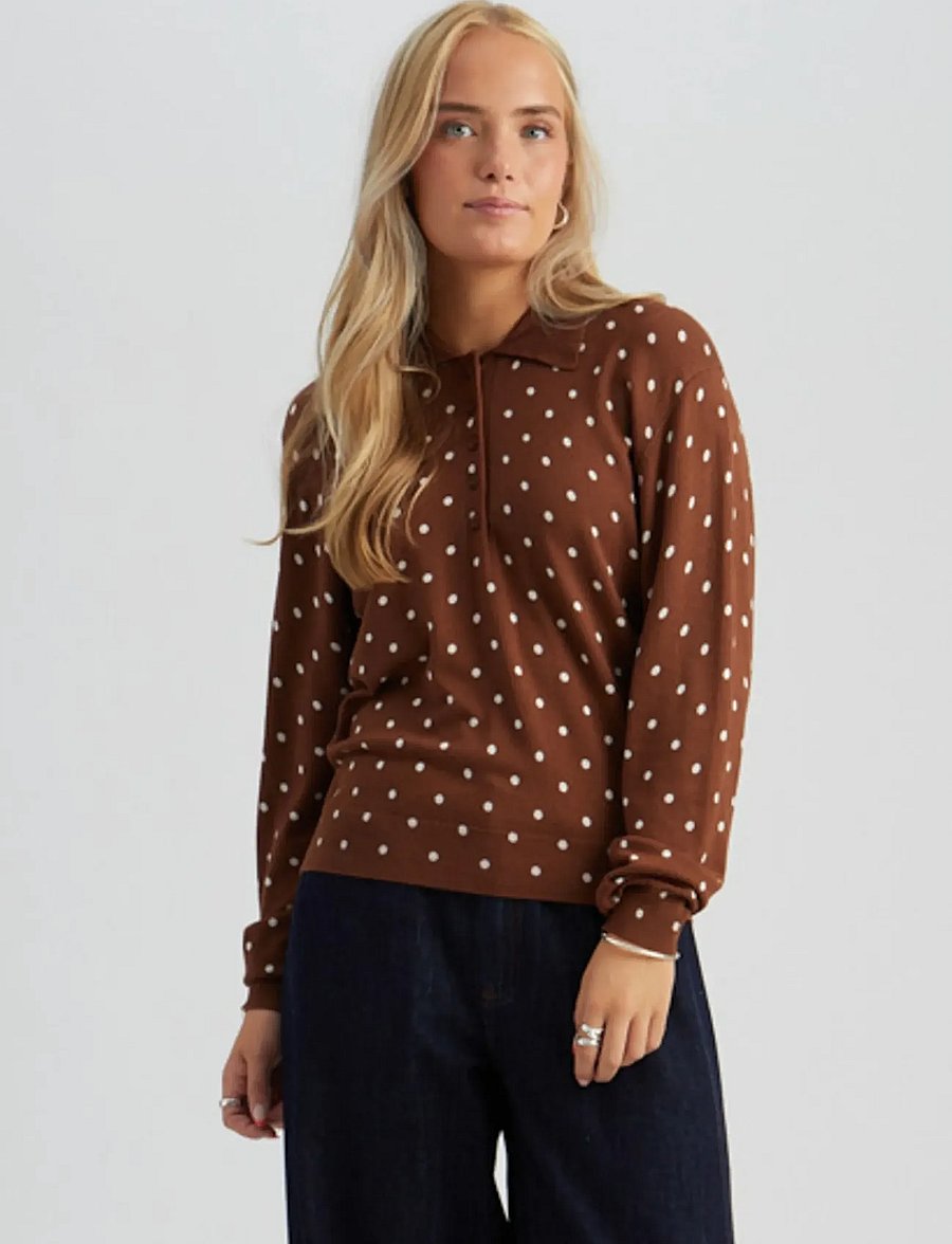 Minus - MSSindy Knit Pullover - striktrøjer - tiramisu - 0