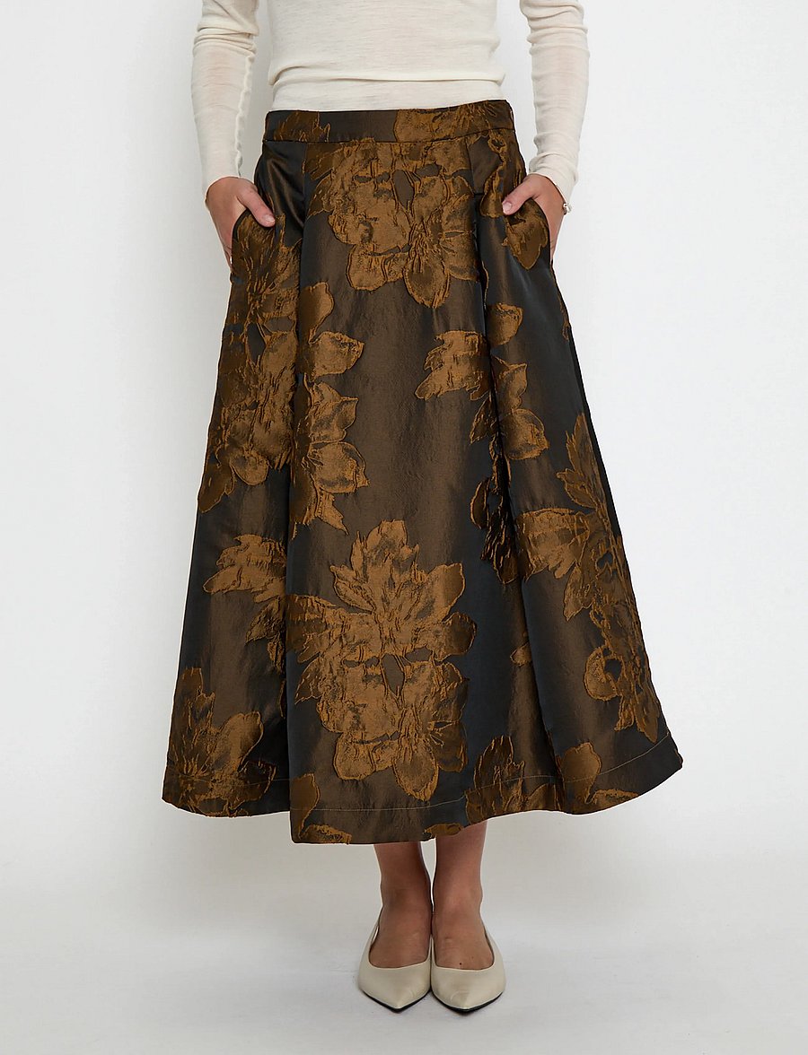 Minus - MSAndie Midi Skirt - midi-röcke - tiramisu - 0