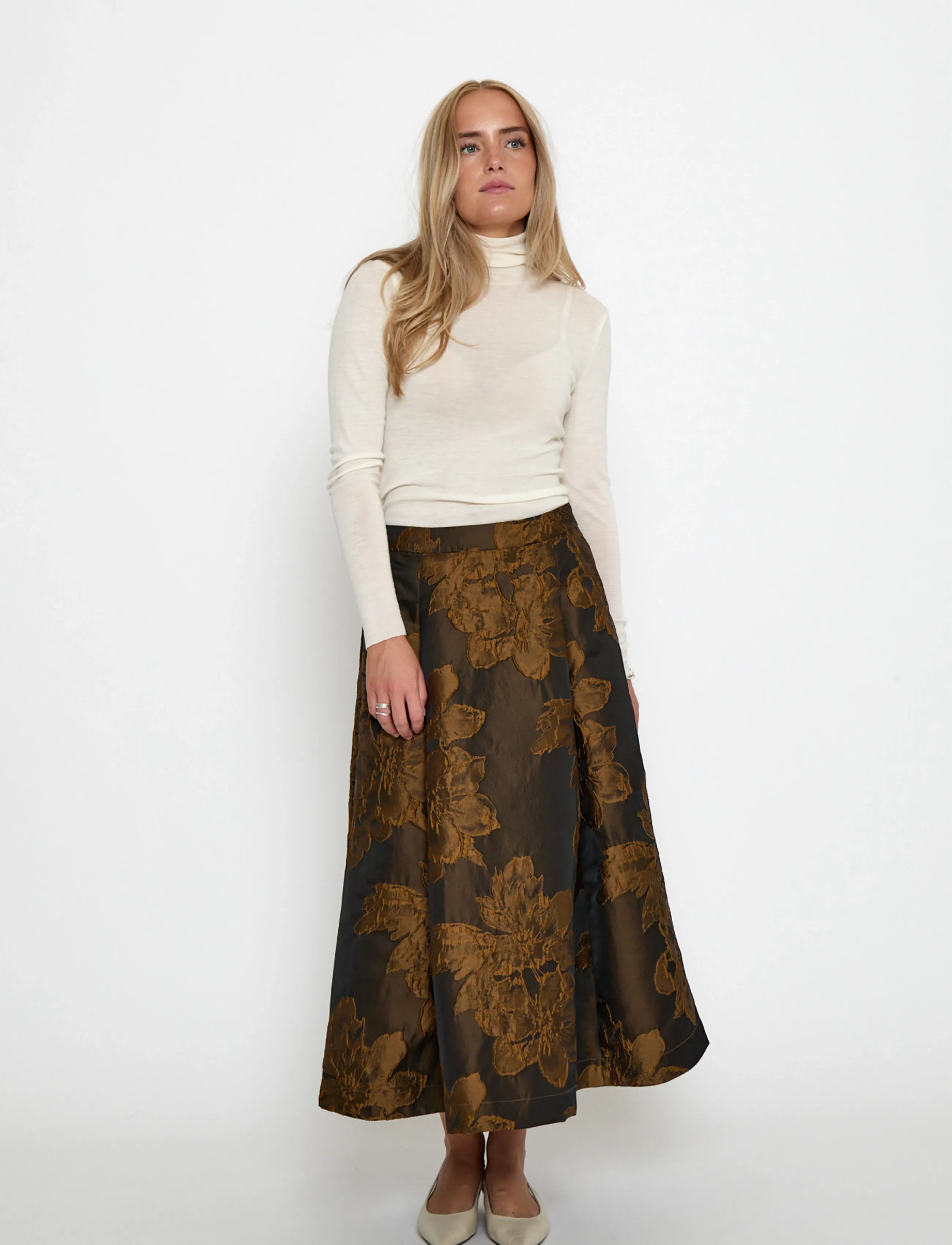 Minus - MSAndie Midi Skirt - midi-röcke - tiramisu - 3
