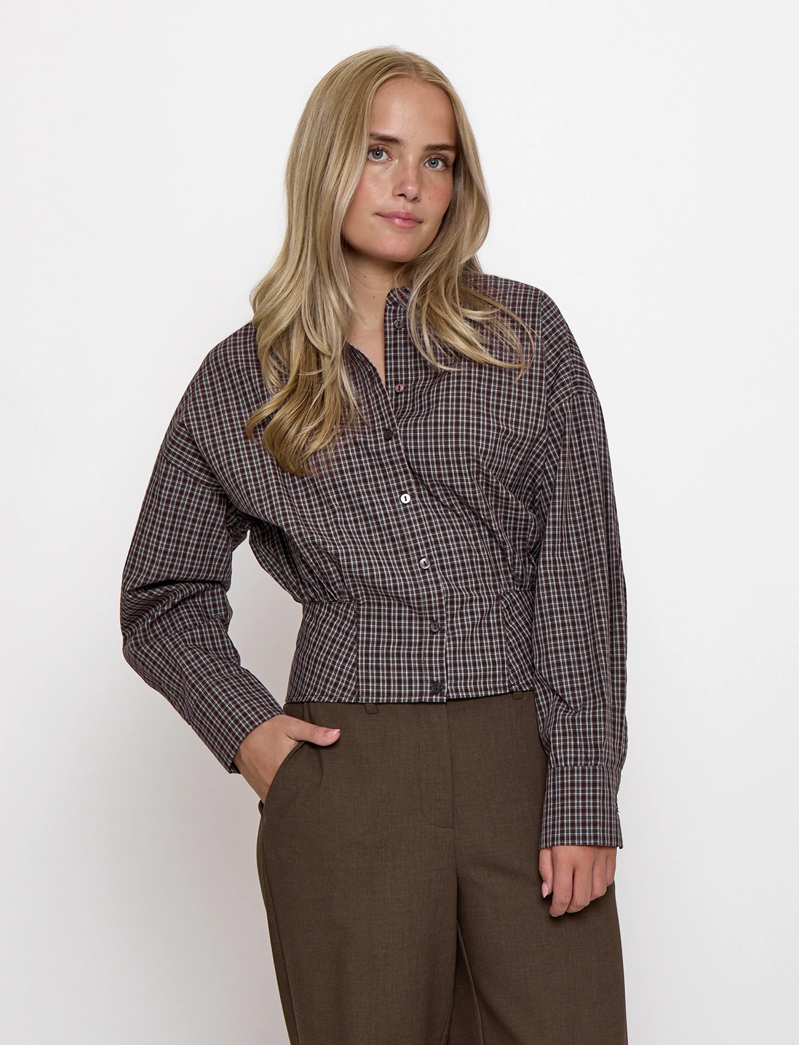Minus MSRobina Shirt - Langærmede skjorter - ANDORRA RED CHECKED / red