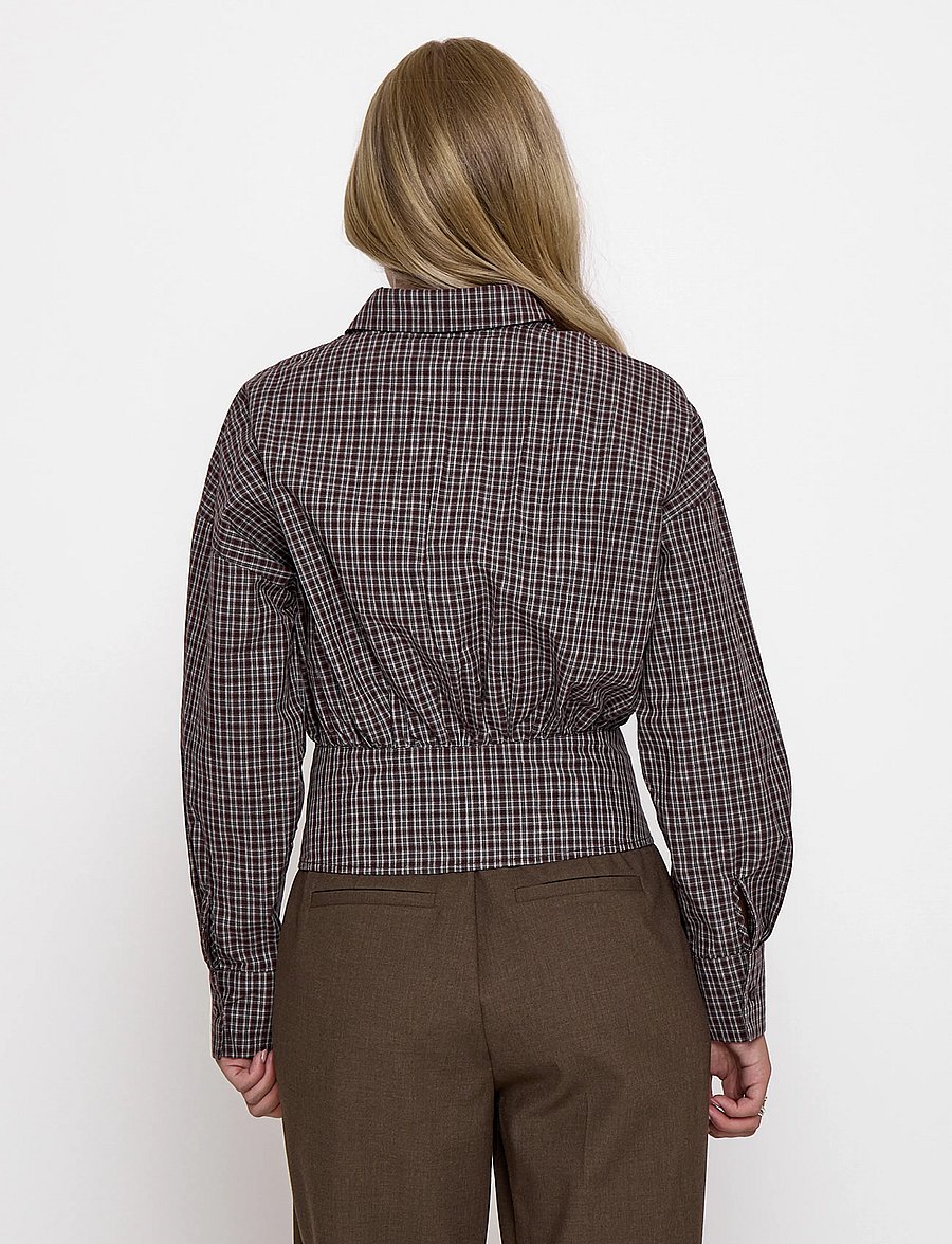 Minus - MSRobina Shirt - langærmede skjorter - andorra red checked - 2