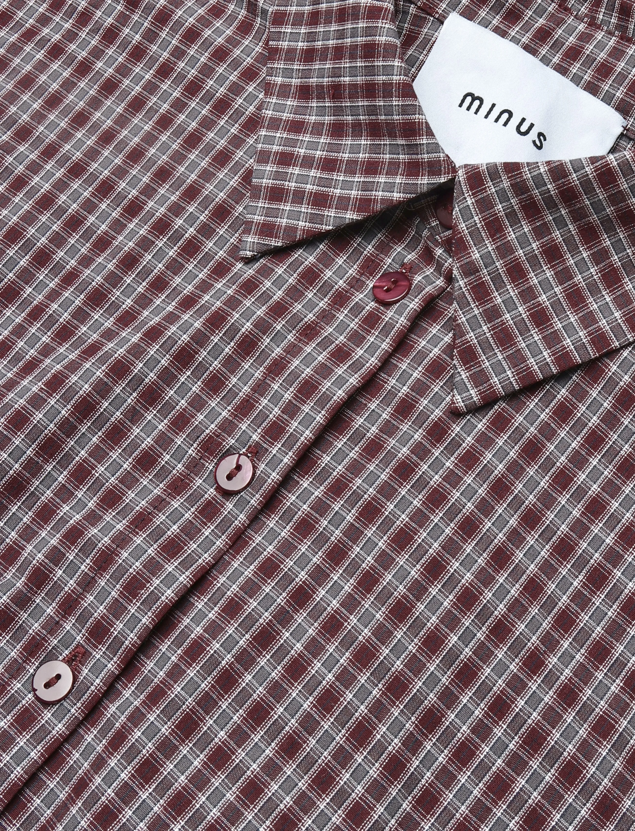 Minus - MSRobina Shirt - long-sleeved shirts - andorra red checked - 5
