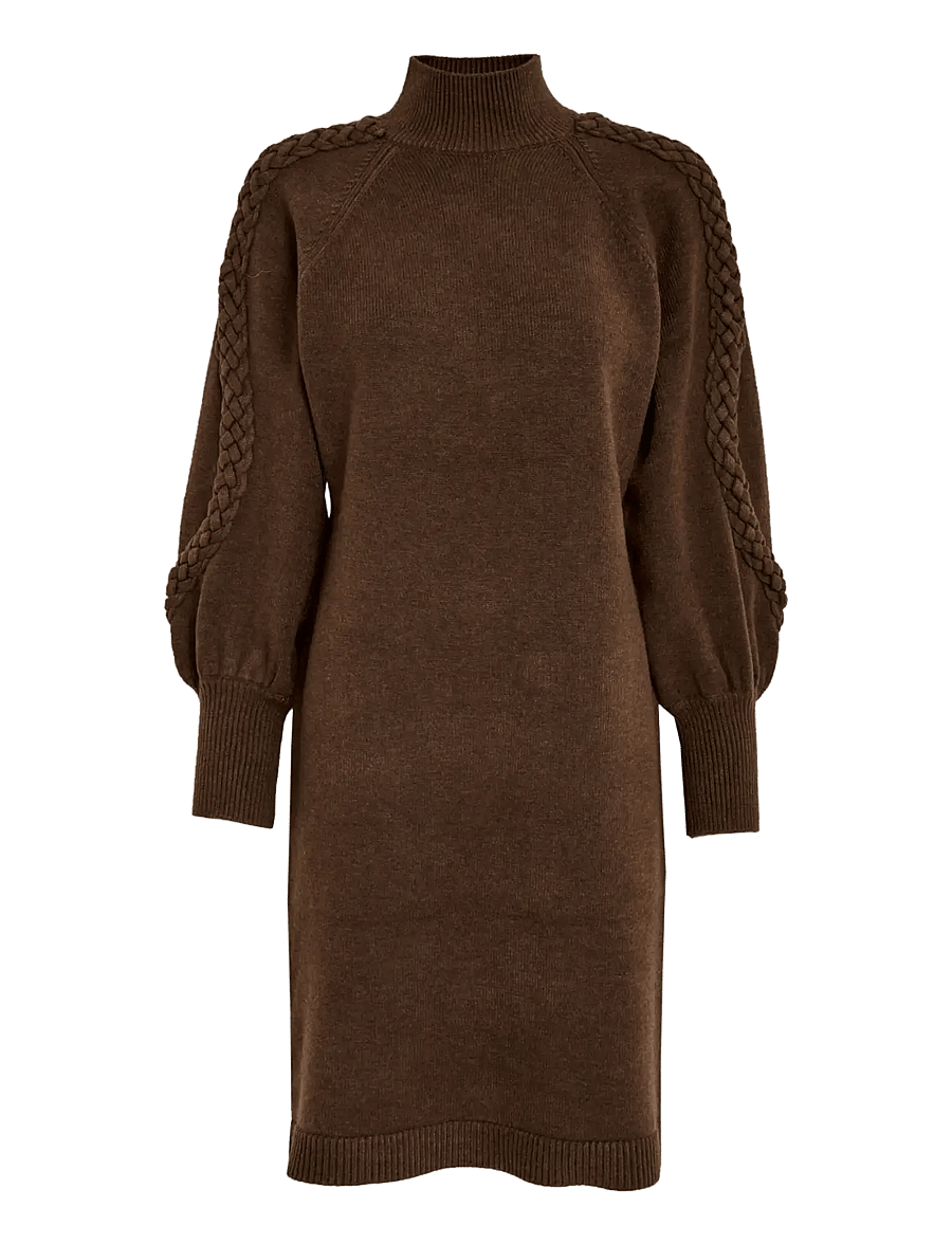 Minus - MSVera Knit Dress - stickade klänningar - carafe - 0