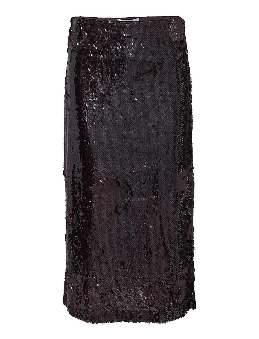 Minus - MSPetra Midi Skirt - pailletten-röcke - bracken brown - 1
