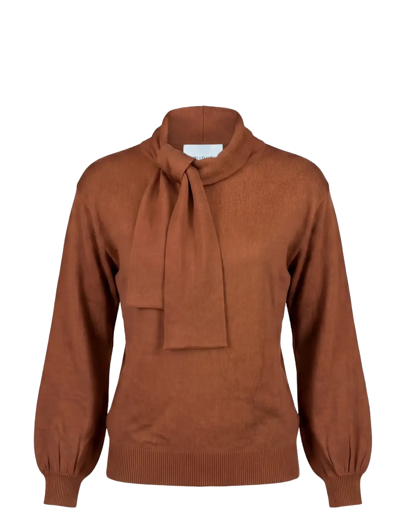 Minus - MSRochelle Knit Pullover - long sleeved blouses - mocha bisque - 1
