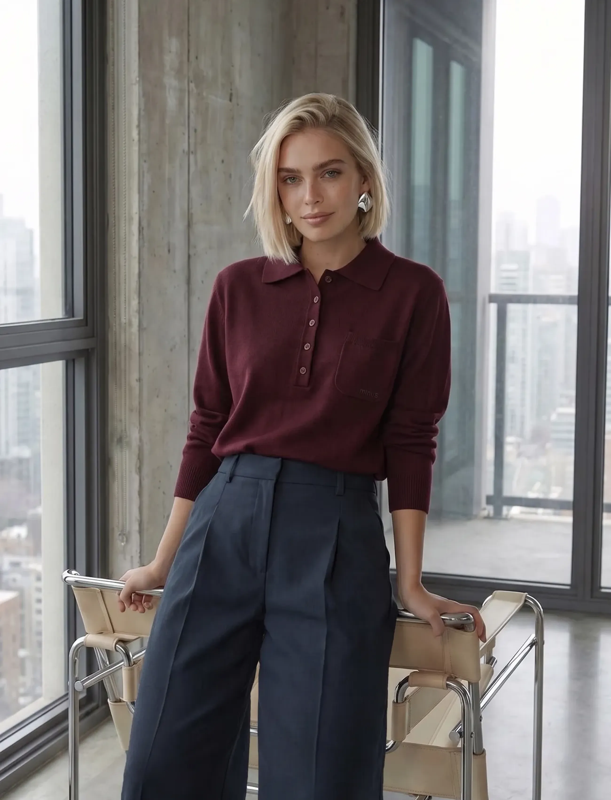 Minus MSZinnia RWS Knit Pullover - Minus - WINETASTING / burgundy