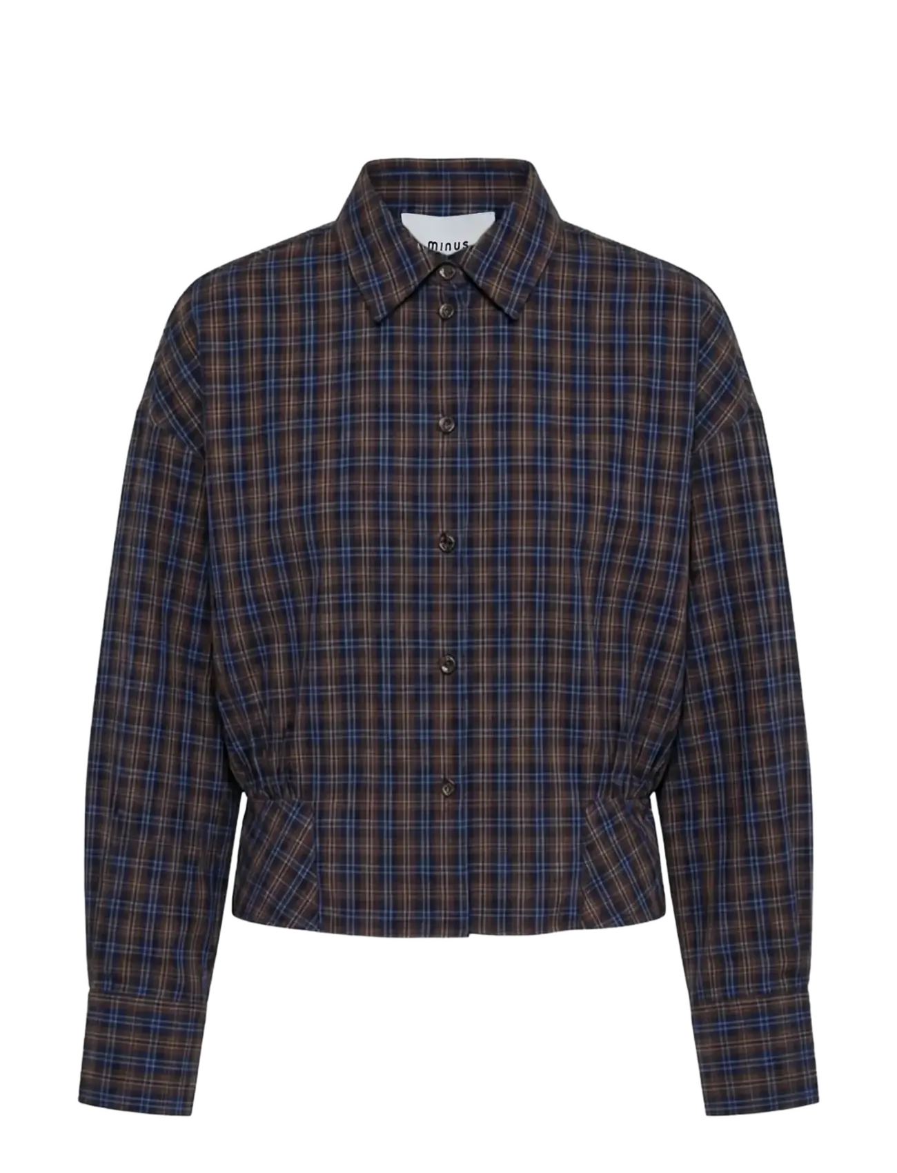Minus MSChristi Shirt - Blusar & Skjortor - ROYAL BLUE CHECKED / navy