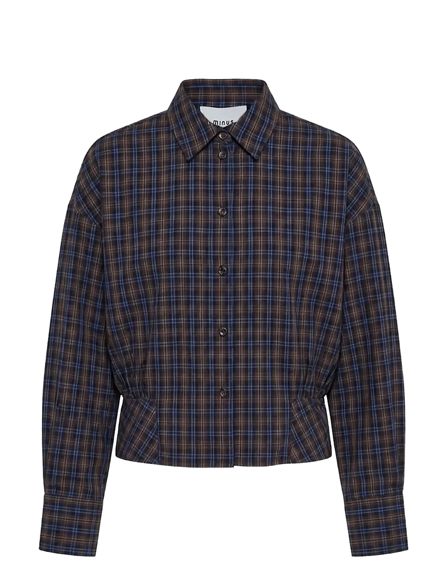 Minus - MSChristi Shirt - royal blue checked - 1