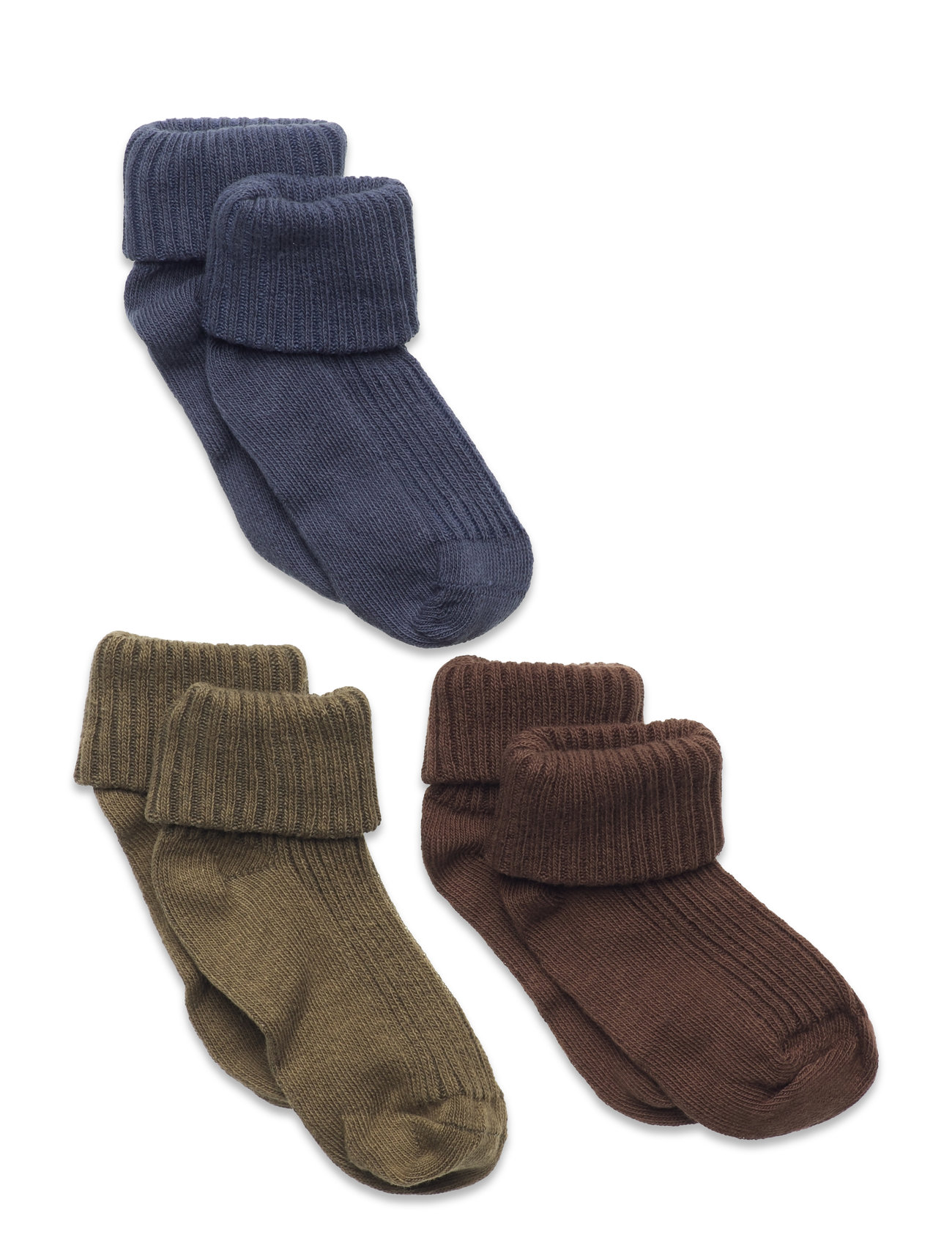 Dark Olive Sokker Baby 3-pakning NOOS str. 15/18