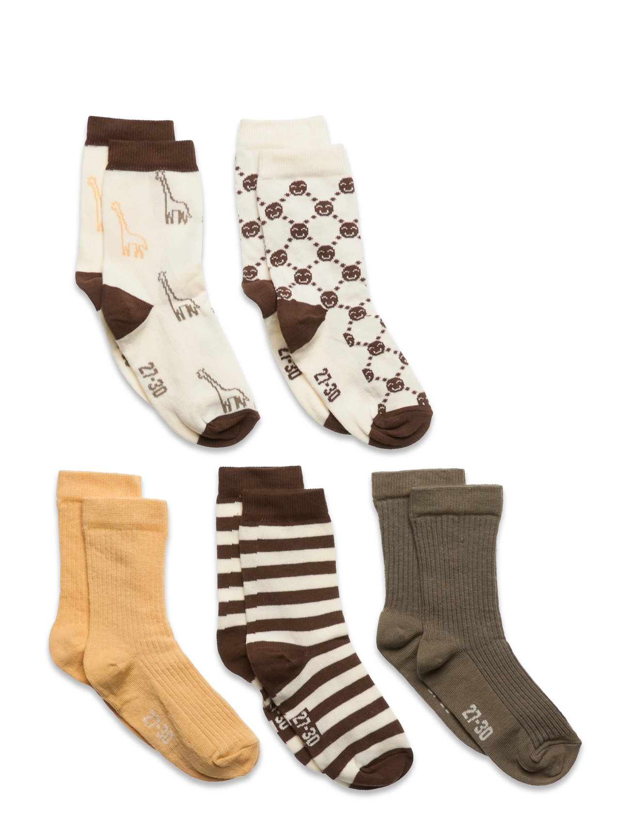 Minymo Socks W. Pattern (5-Pack), 35 8, Multi/patterned, Sokker Og Strømpebukser - Socks, Børn