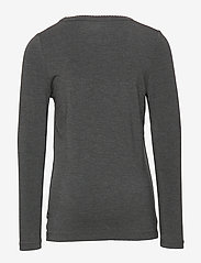 Minymo - Blouse LS - Bamboo - long-sleeved t-shirts - dark grey melange - 1