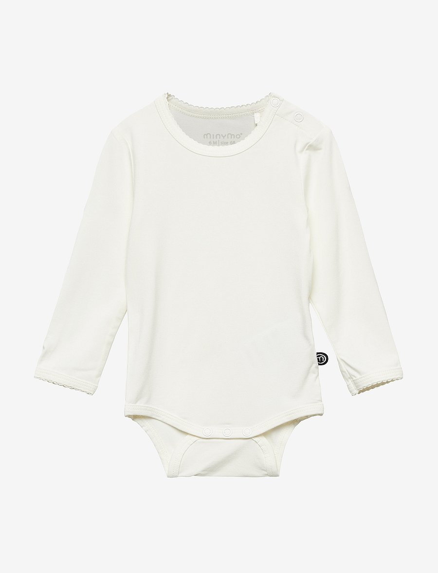 Minymo - Body LS - langärmelige bodys - white - 0