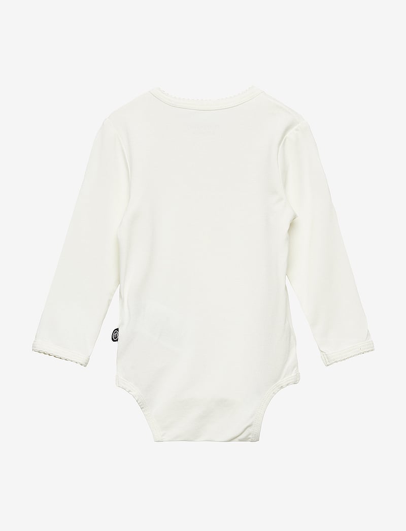 Minymo - Body LS - yksiväriset pitkähihaiset bodyt - white - 1