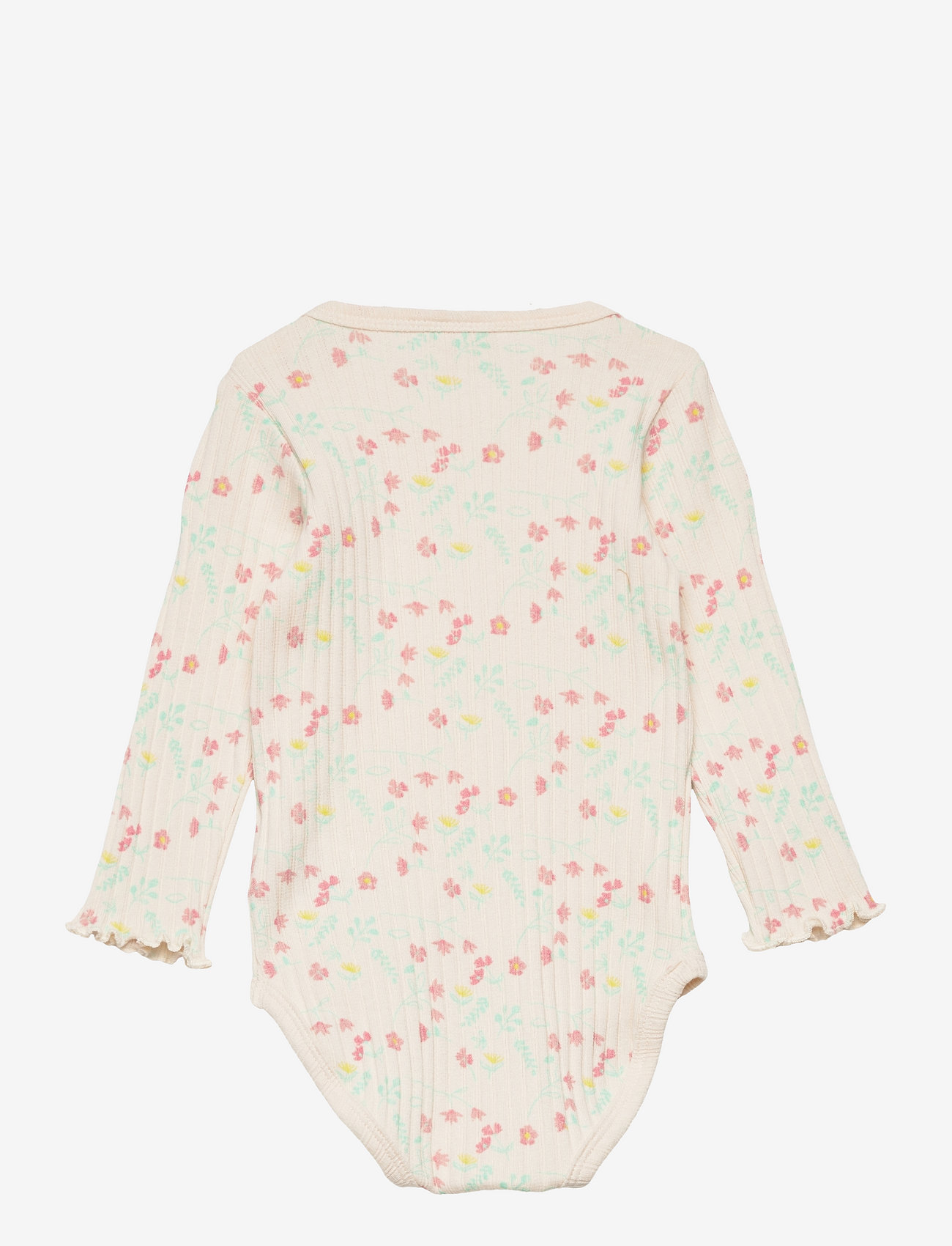Minymo - Body LS Rib AOP - white swan - 1