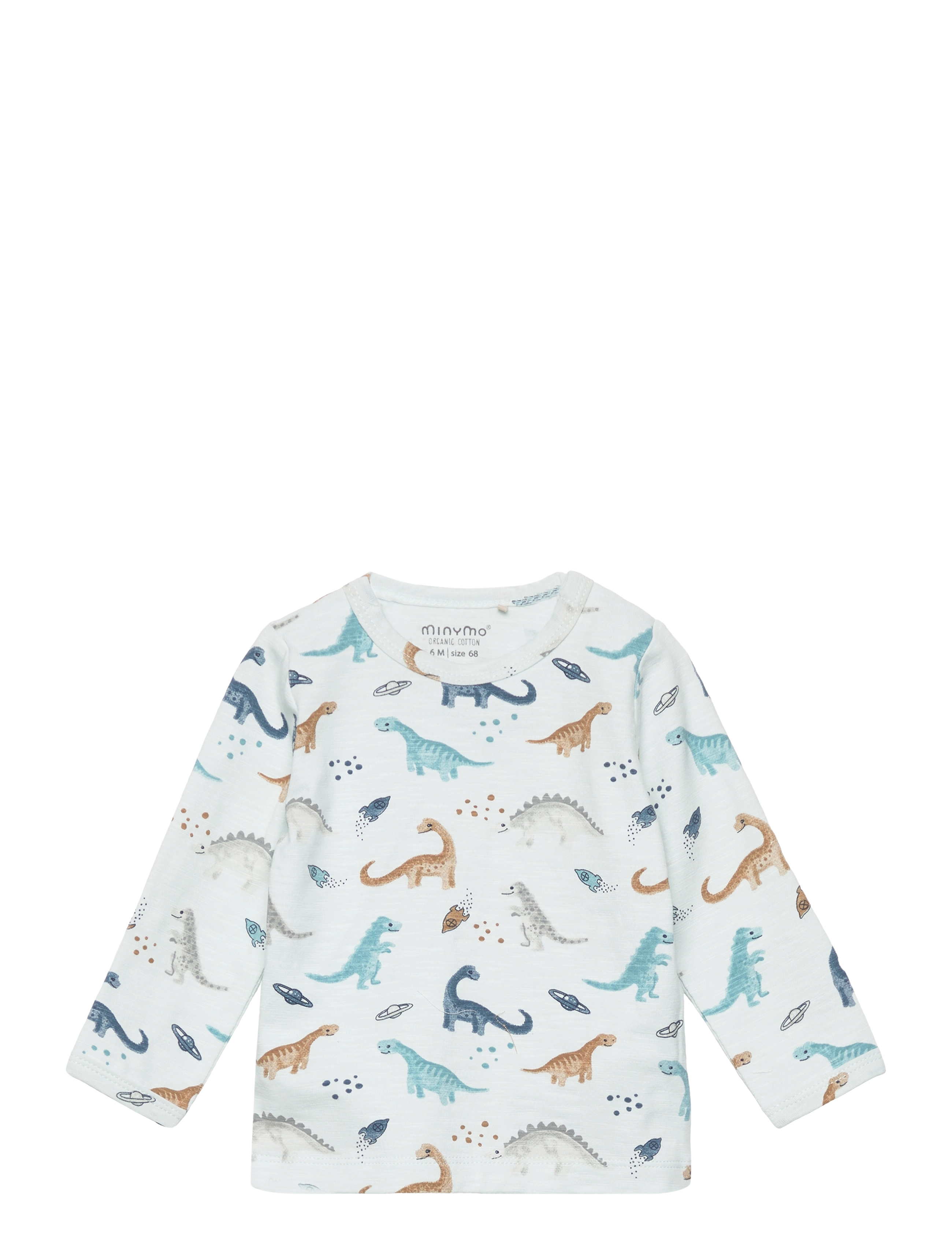 Minymo - T-shirt LS AOP - whispering blue - 0