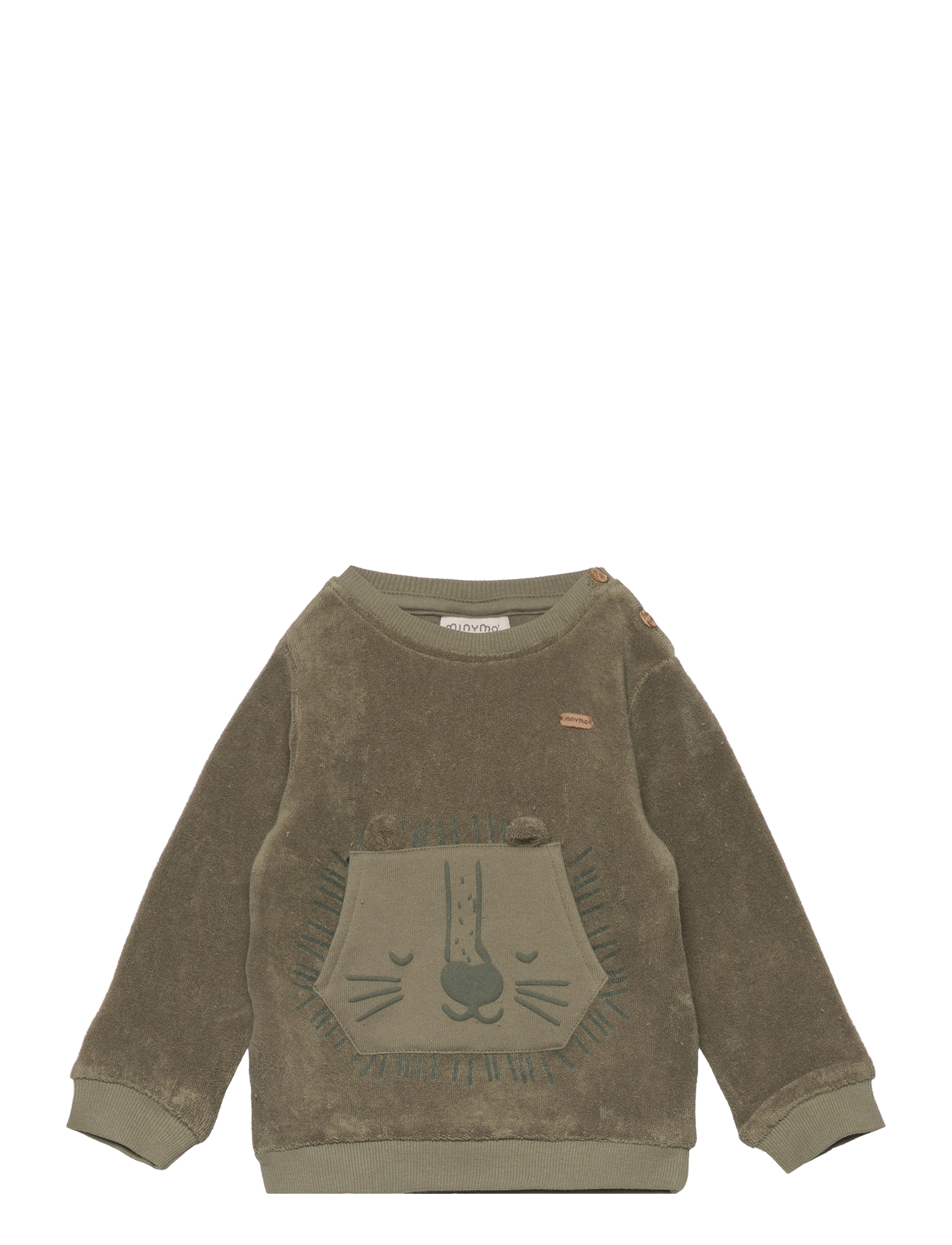 Minymo - Sweatshirt LS Terry - deep lichen green - 0