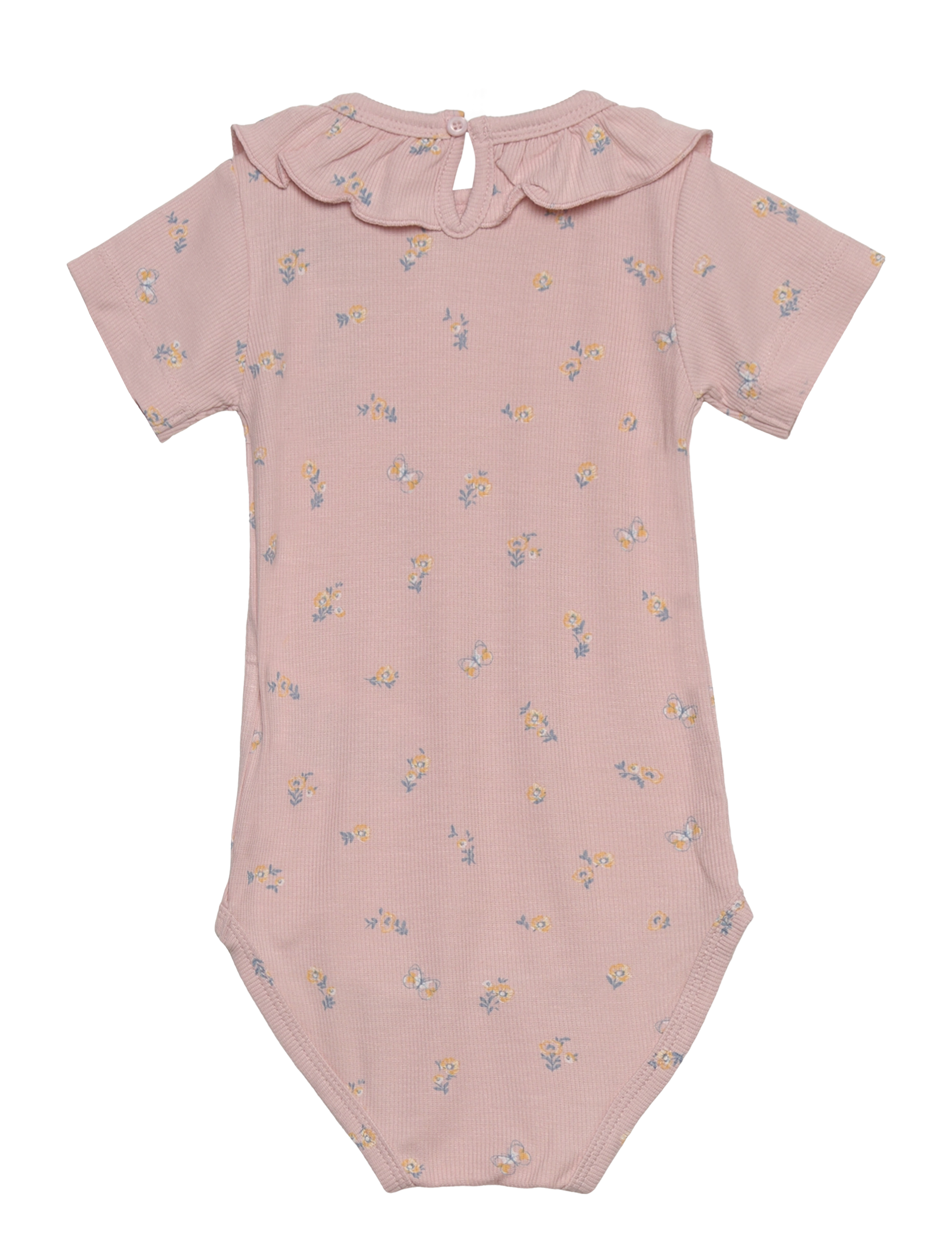 Minymo - Body SS AOP Rib - peach whip - 1