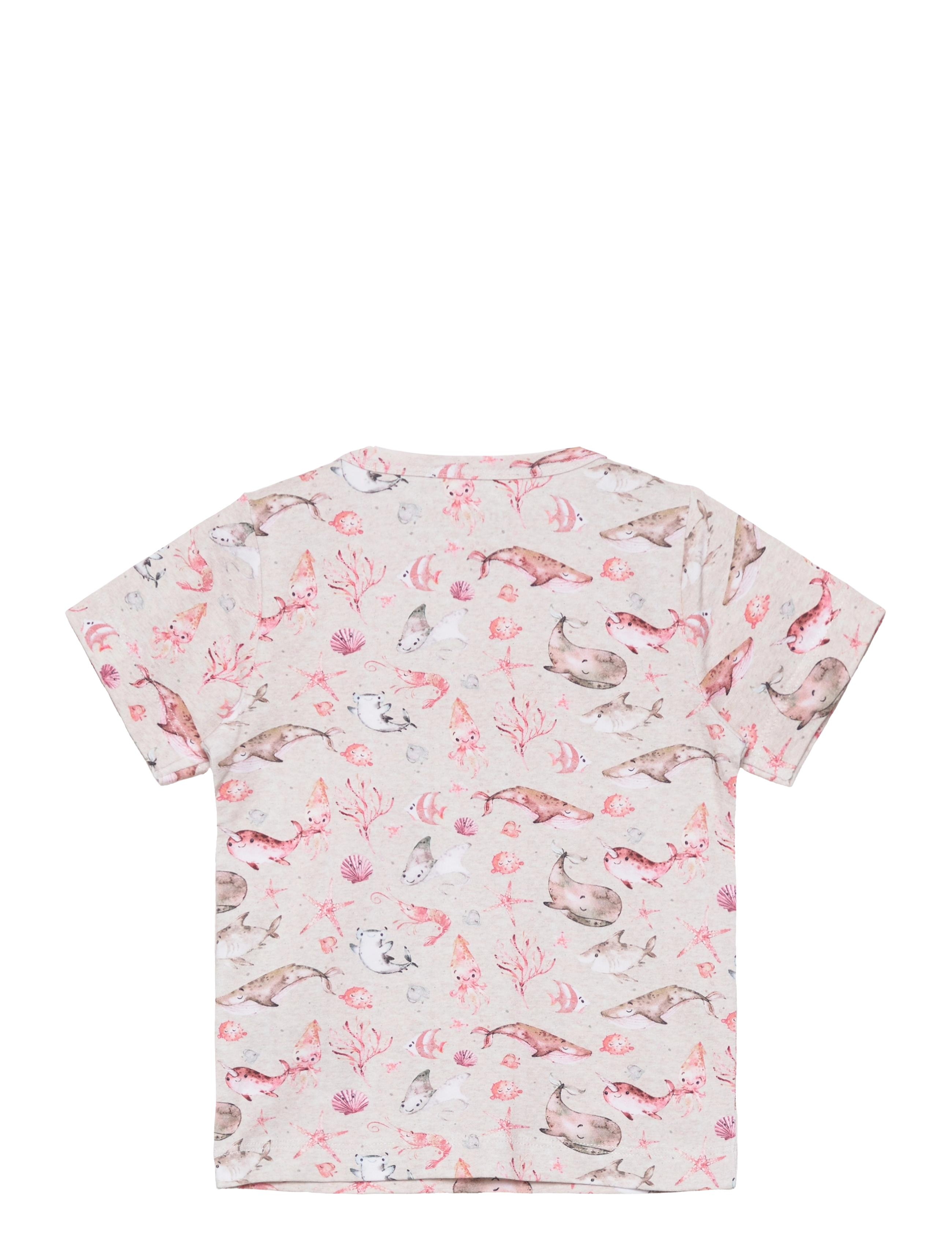 Minymo - T-shirt SS AOP - sand melange - 1