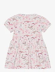 Minymo - Dress SS AOP - short-sleeved baby dresses - sand melange - 1