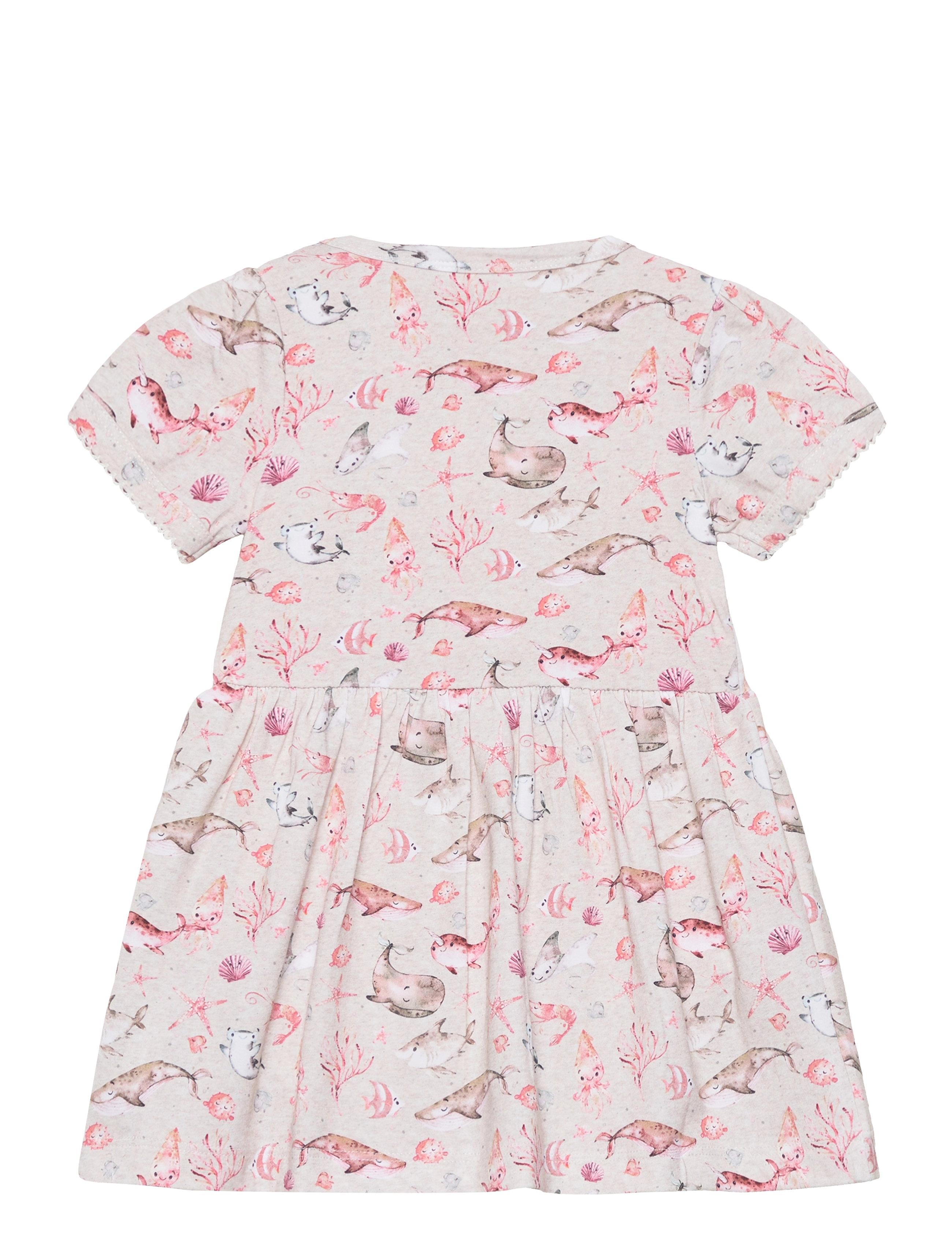 Minymo - Dress SS AOP - sand melange - 1