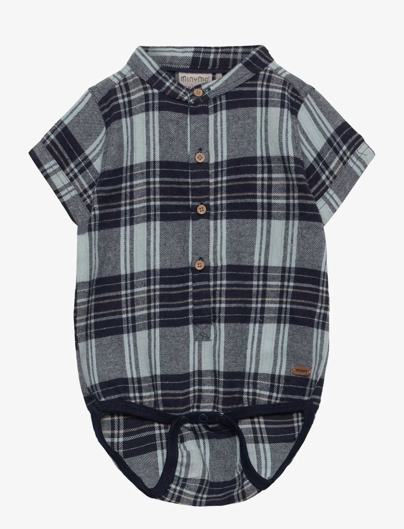 Minymo - Body SS Woven Check - lowest prices - blue nights - 0