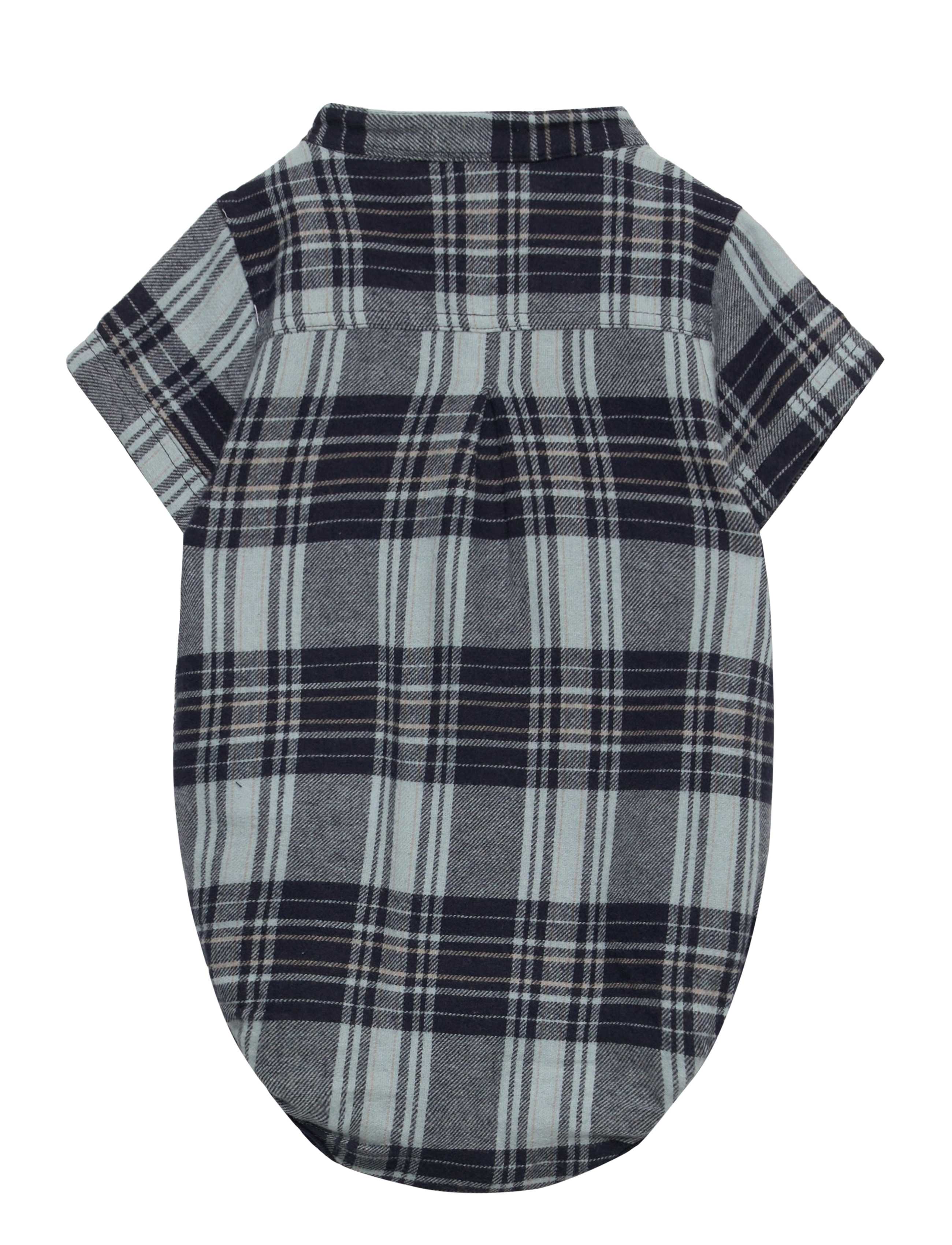 Minymo - Body SS Woven Check - blue nights - 1