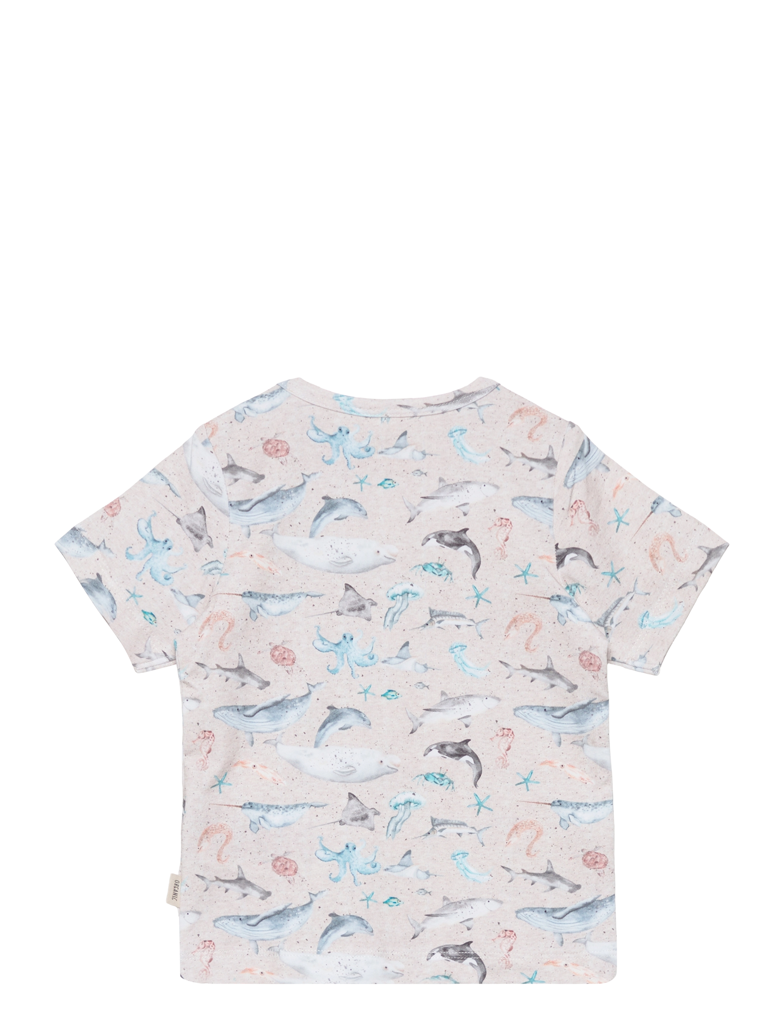 Minymo - T-shirt SS AOP - sand melange - 1