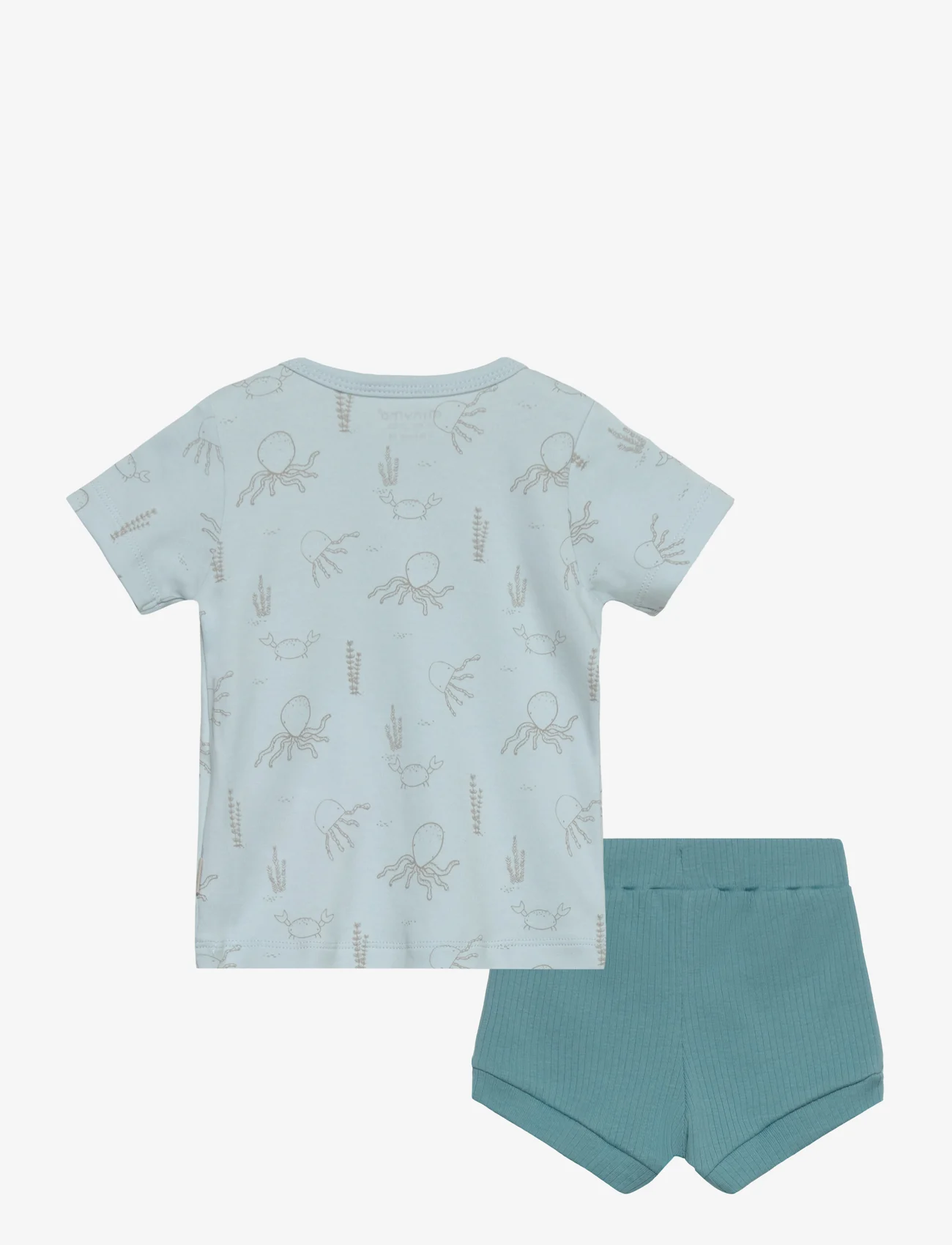 Minymo - 2-Piece Set - sets with short-sleeved t-shirt - pastel blue - 1