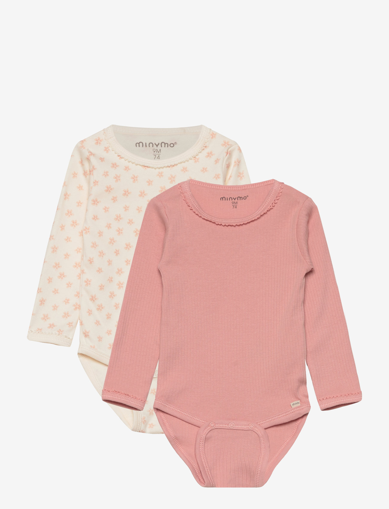 Minymo - Body LS 2-Pack - peach beige - 0