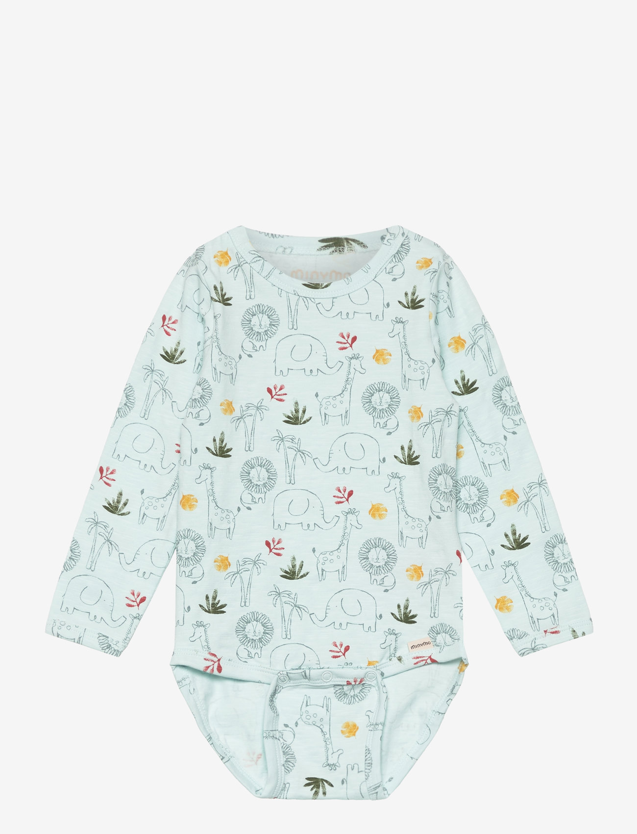 Minymo - Body LS AOP - misty blue - 0