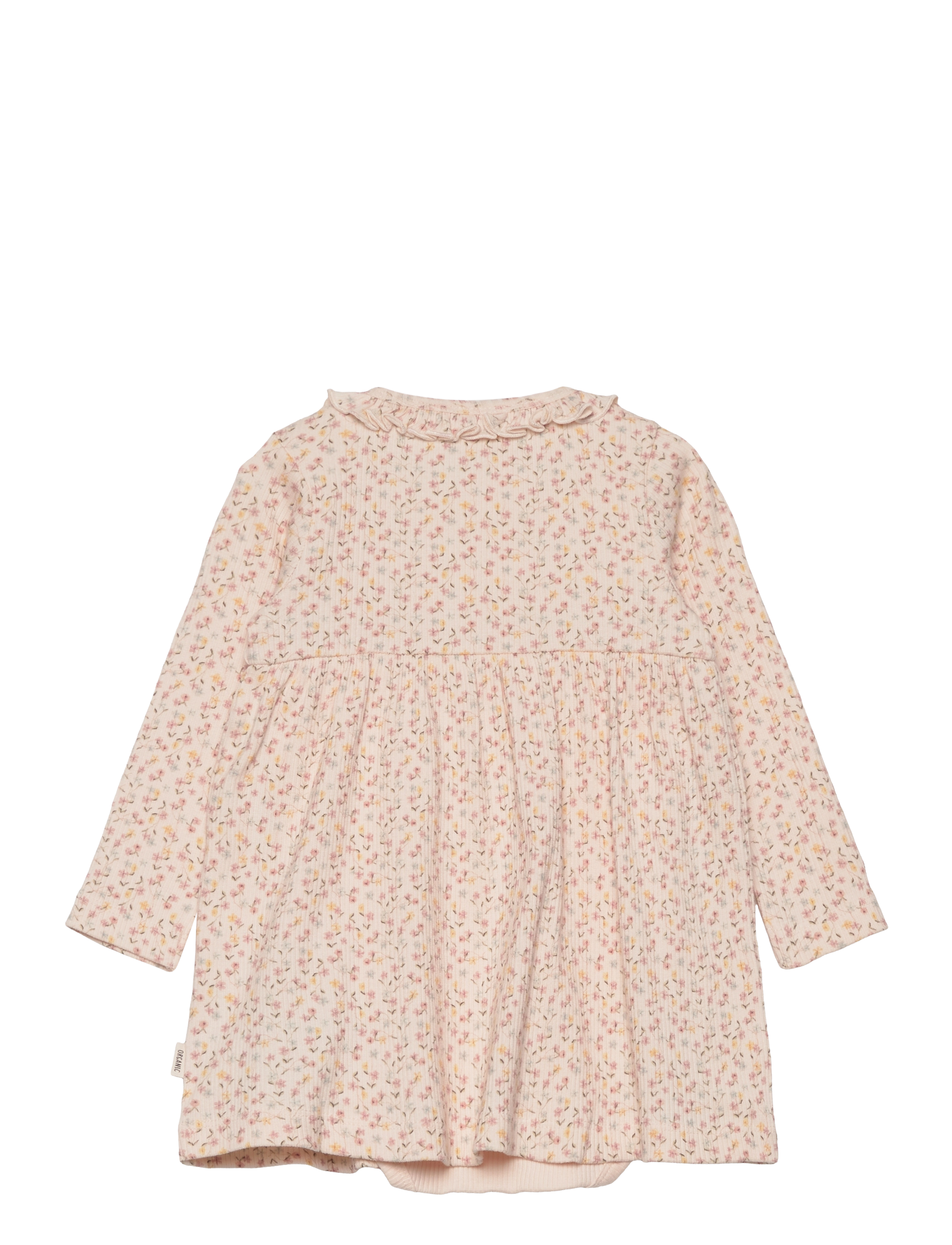 Minymo - Dress LS AOP Rib - pink champagne - 1