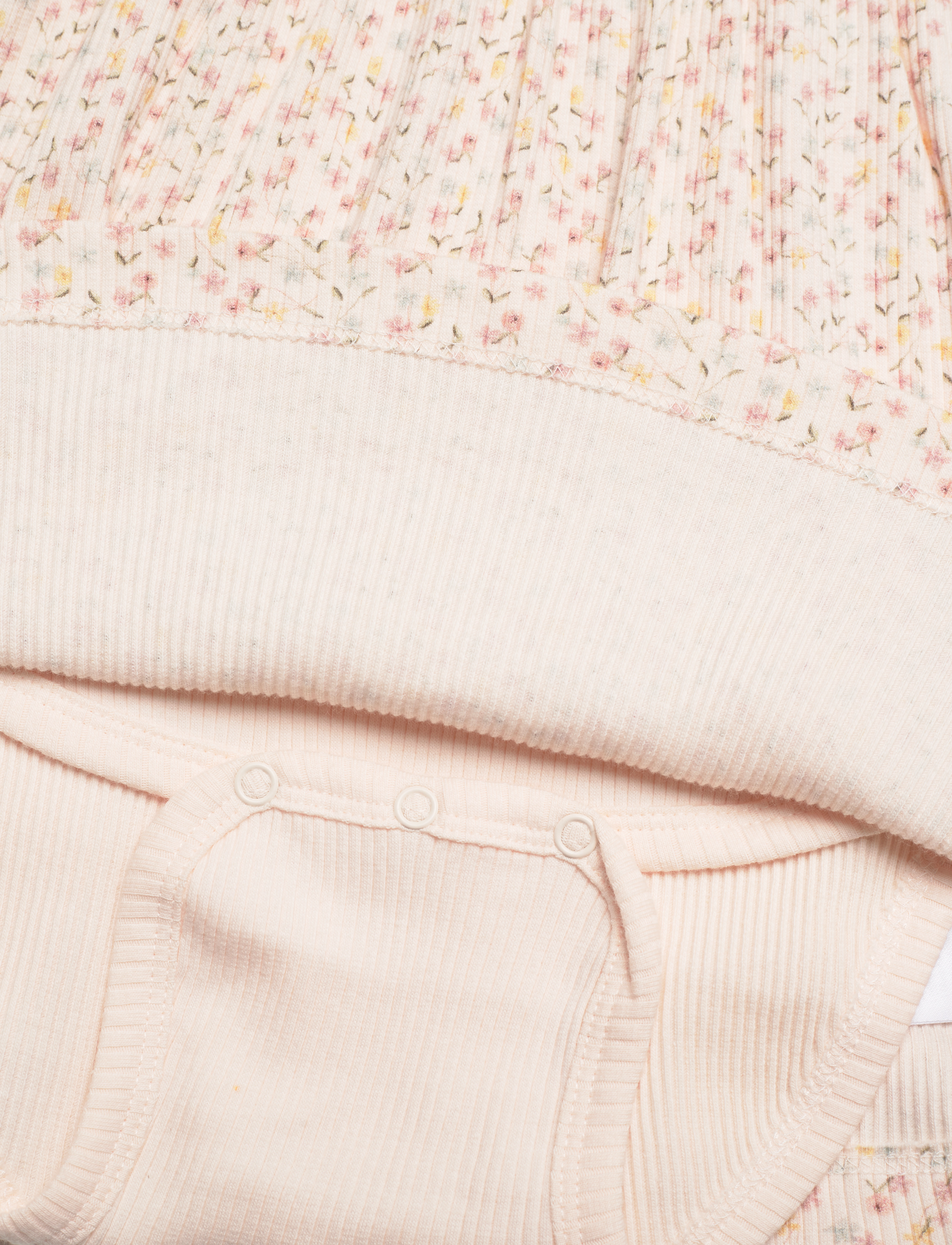 Minymo - Dress LS AOP Rib - pink champagne - 2