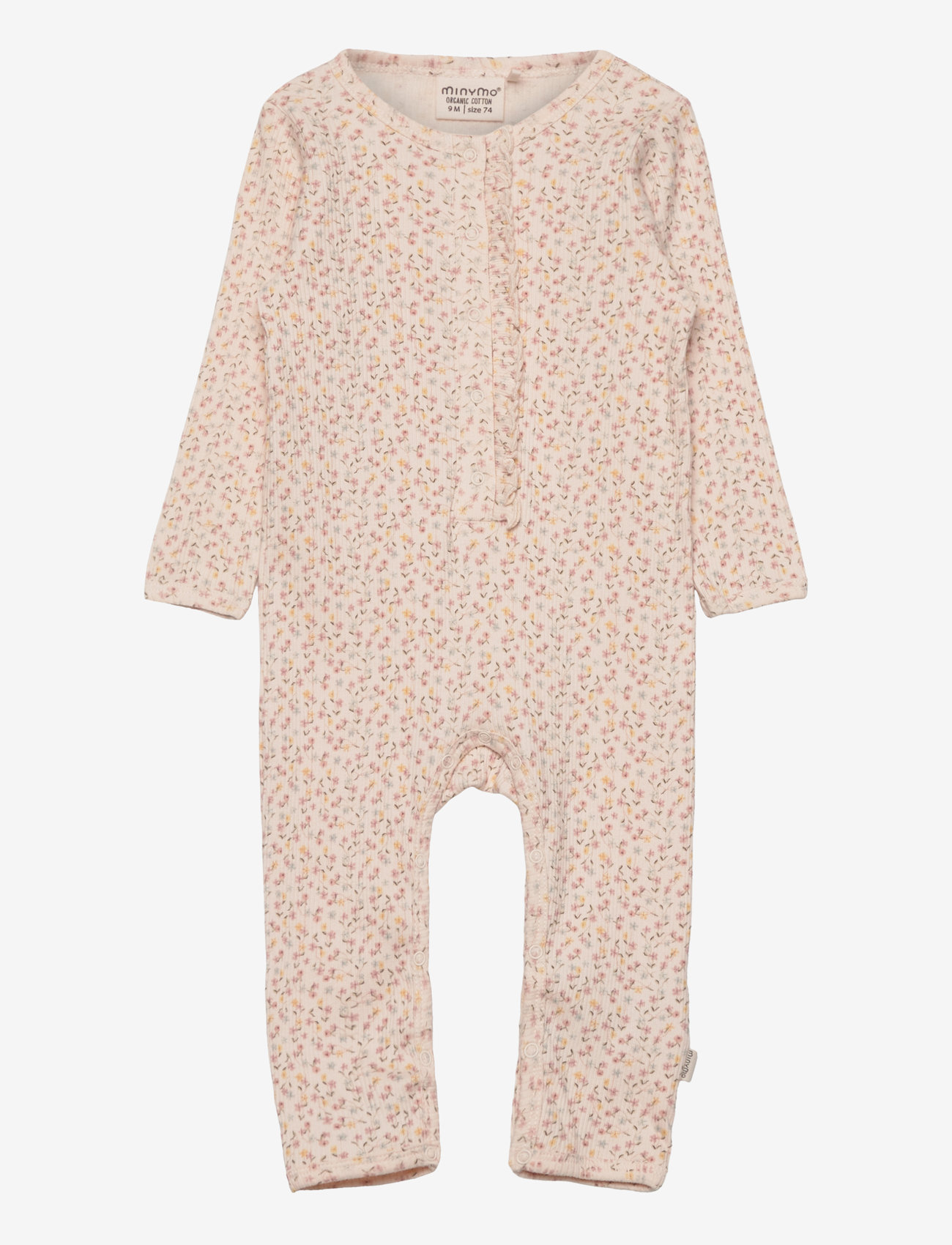 Minymo - Suit LS AOP Rib - pink champagne - 0