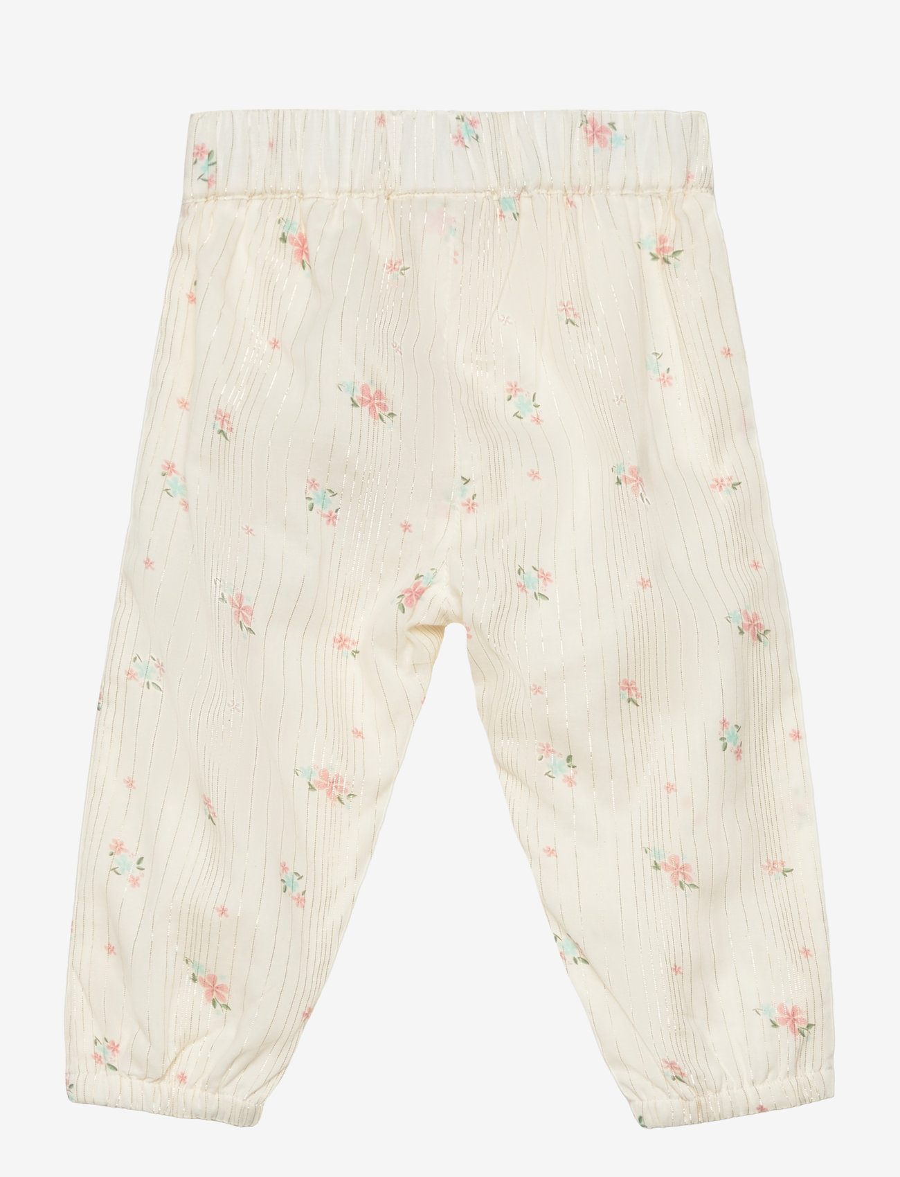 Minymo - Pants AOP w. Lining - eggnog - 1