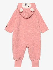 Minymo - Suit LS Boucle w. Lining - fleece coveralls - peach beige - 1