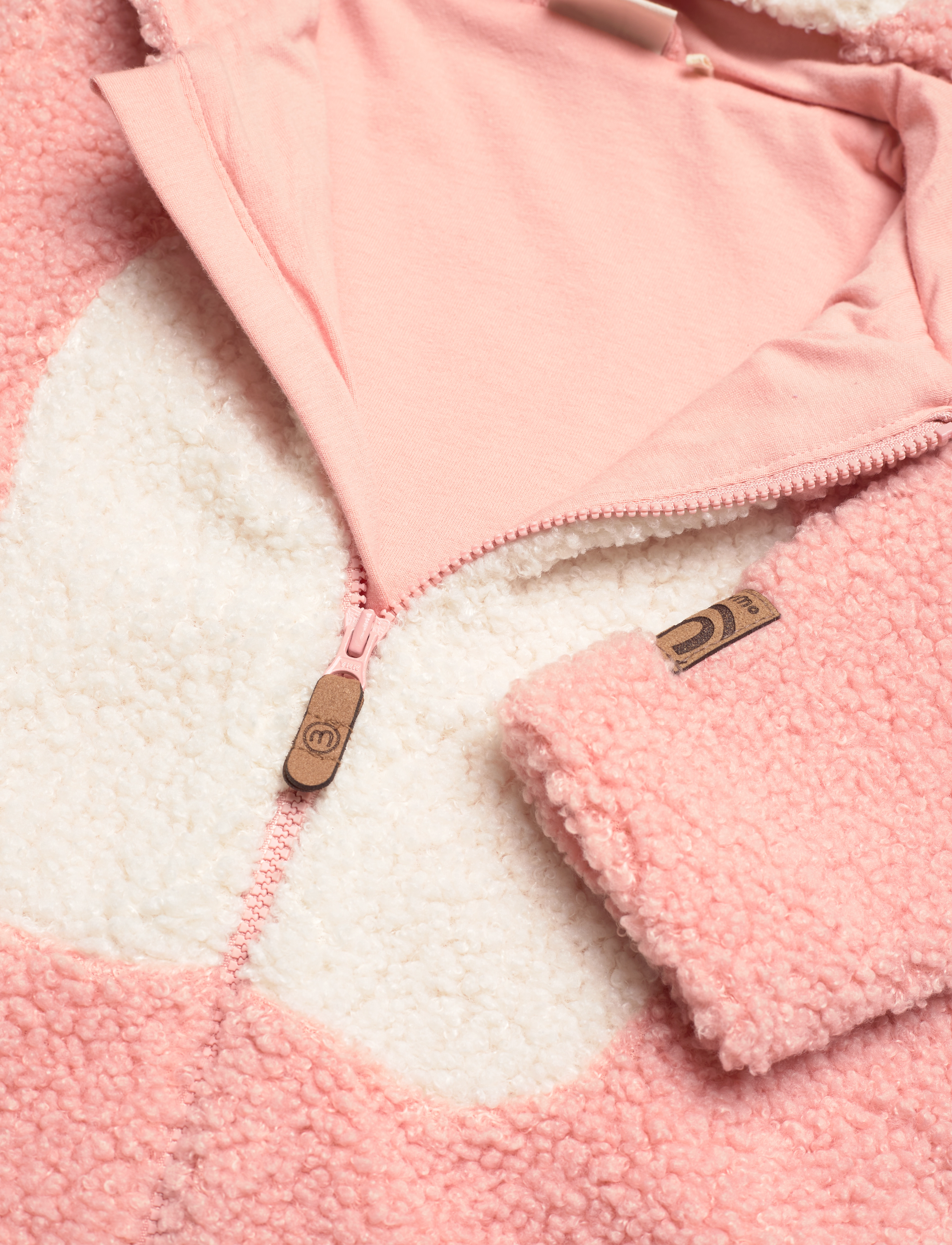 Minymo - Suit LS Boucle w. Lining - peach beige - 2