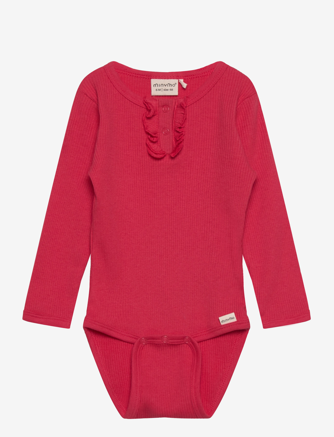 Minymo - Body LS Rib - tomato puree - 0