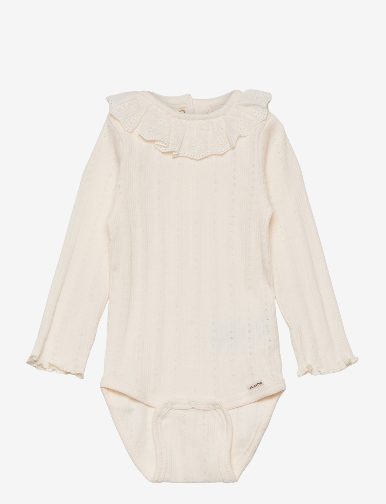 Minymo - Body LS Pointell - eggnog - 0
