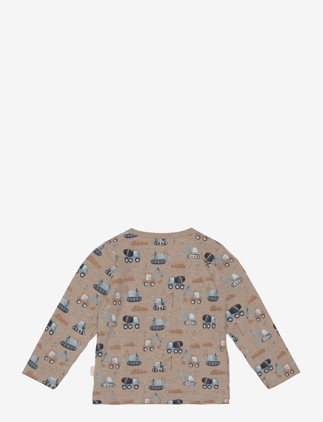 Minymo - T-shirt LS AOP - beige melange - 1