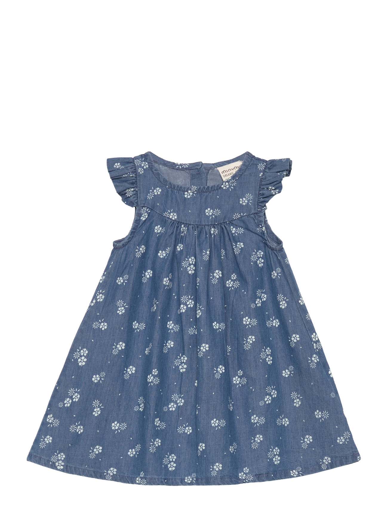 Minymo - Dress SS AOP Chambray - gray mist - 0