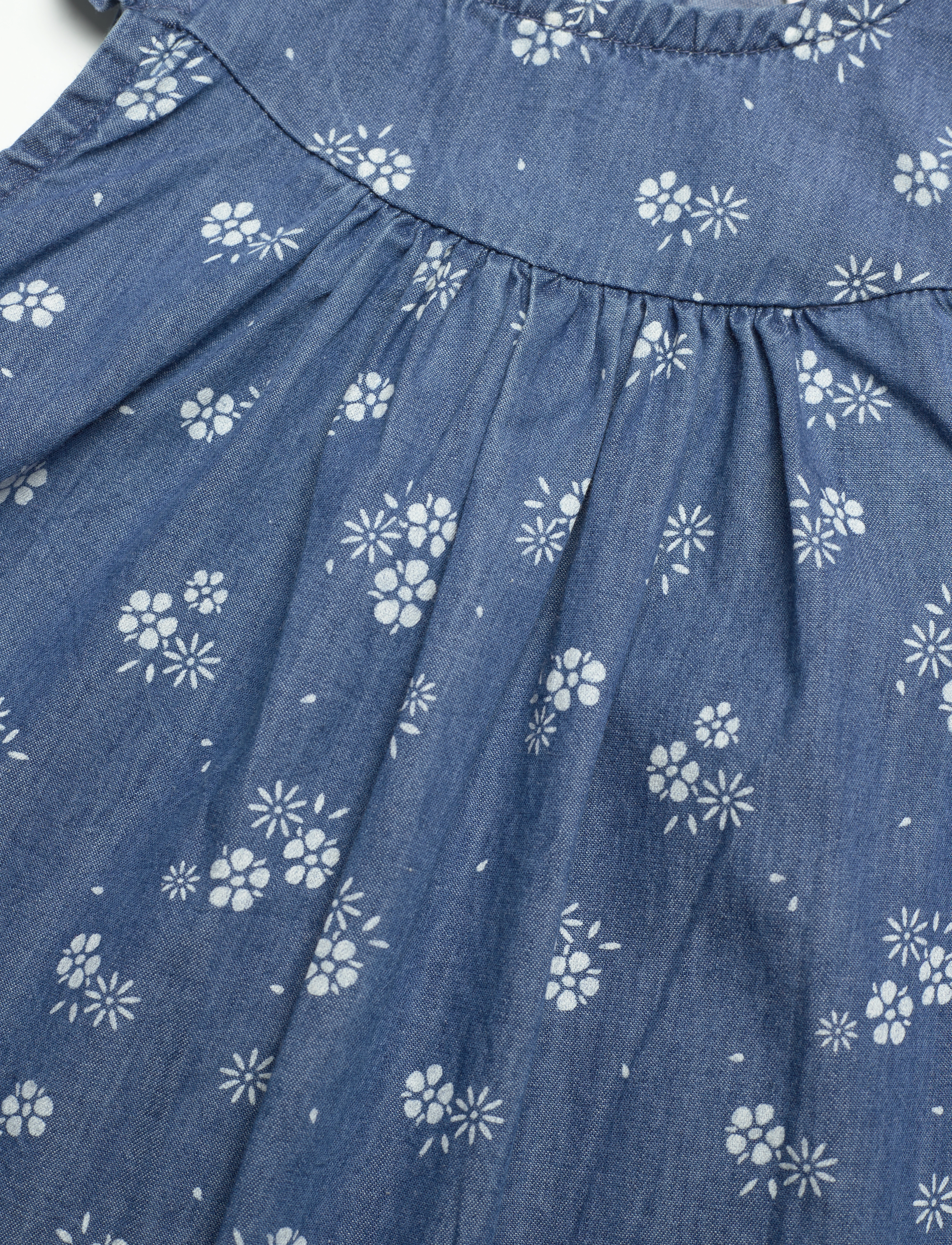 Minymo - Dress SS AOP Chambray - gray mist - 2